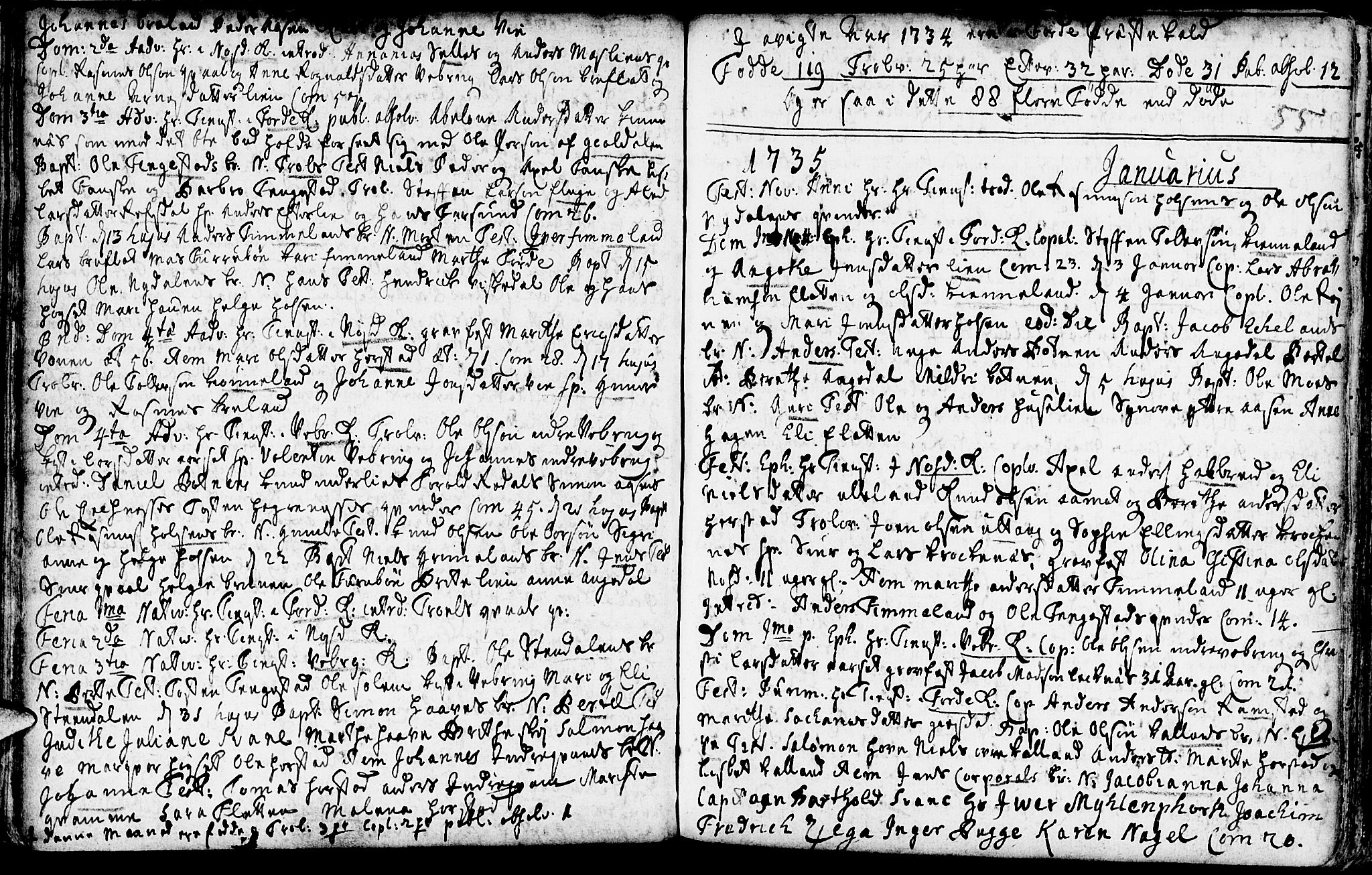 Førde sokneprestembete, SAB/A-79901/H/Haa/Haaa/L0002: Parish register (official) no. A 2, 1728-1748, p. 55