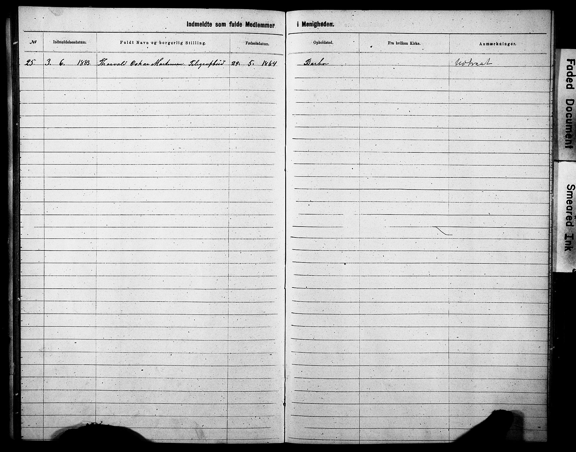 Metodistmenigheten, Arendal, AV/SAK-1292-0011/F/Fa/L0002: Dissenter register no. F-3, 1867-1884