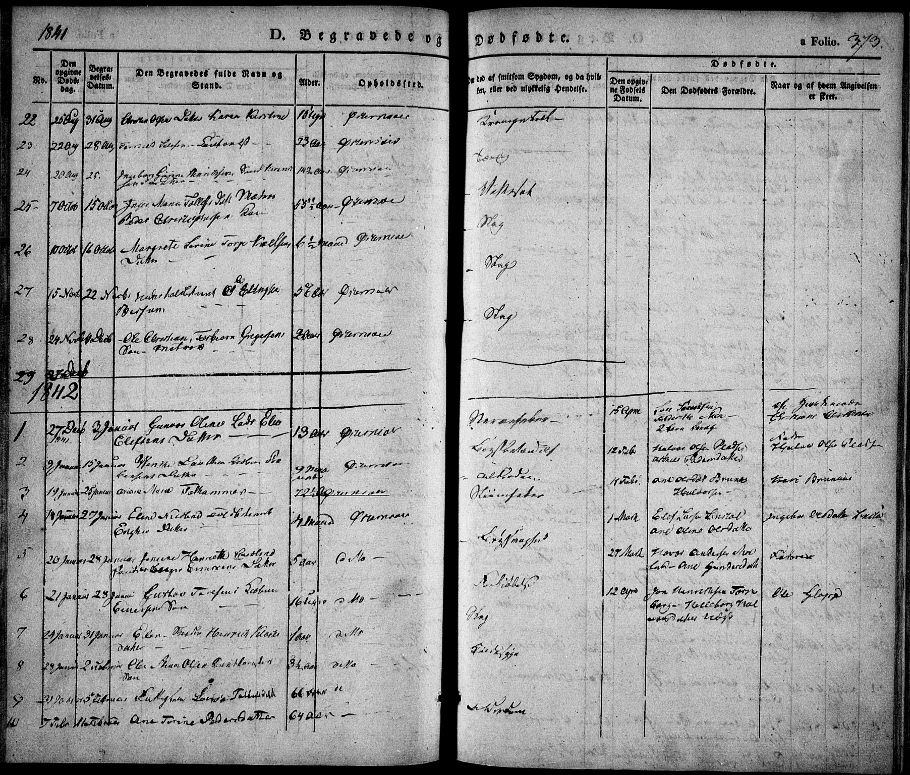 Risør sokneprestkontor, SAK/1111-0035/F/Fa/L0003: Parish register (official) no. A 3, 1838-1864, p. 373