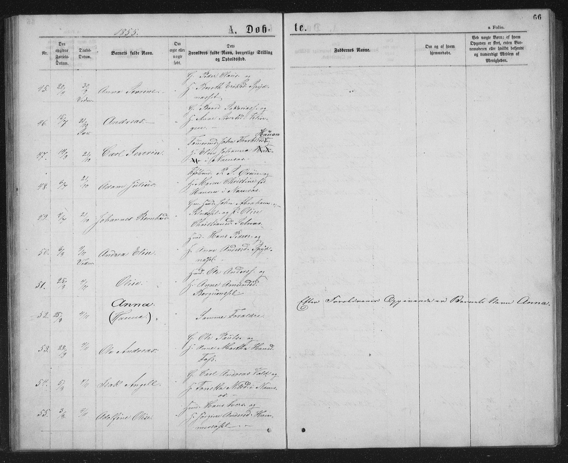 Ministerialprotokoller, klokkerbøker og fødselsregistre - Nord-Trøndelag, SAT/A-1458/768/L0566: Parish register (official) no. 768A01, 1836-1865, p. 66