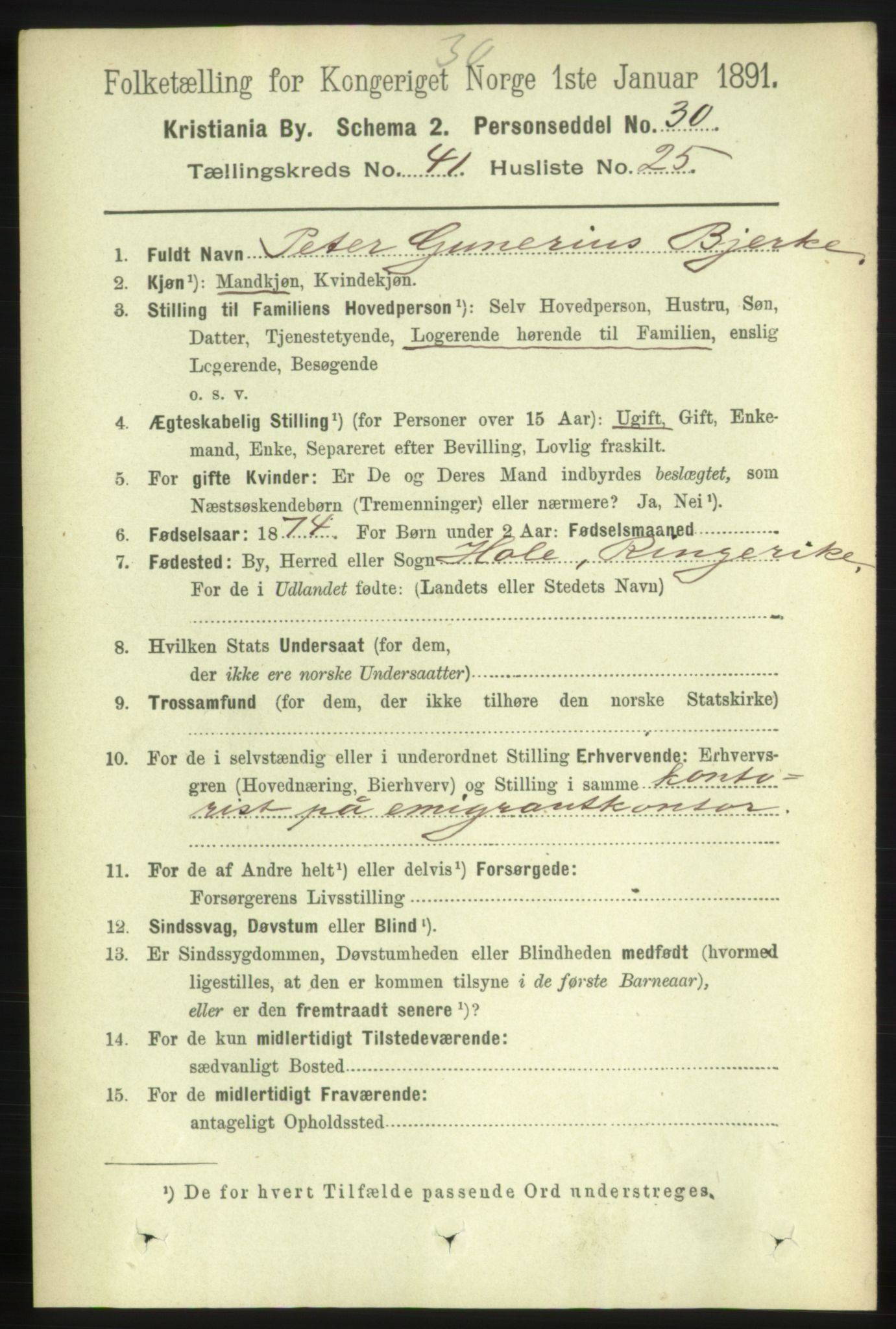 RA, 1891 census for 0301 Kristiania, 1891, p. 24554