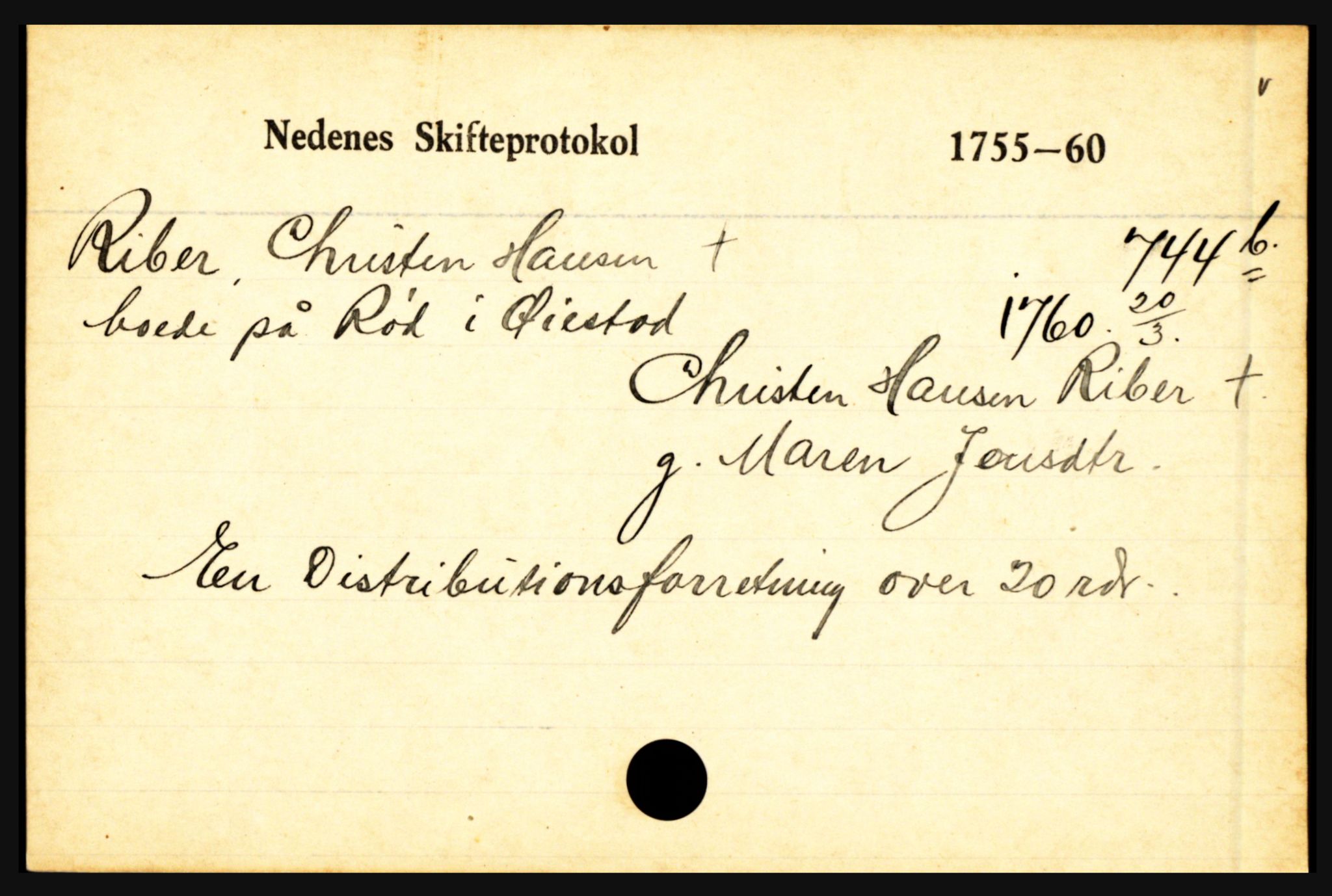 Nedenes sorenskriveri før 1824, AV/SAK-1221-0007/H, p. 23657