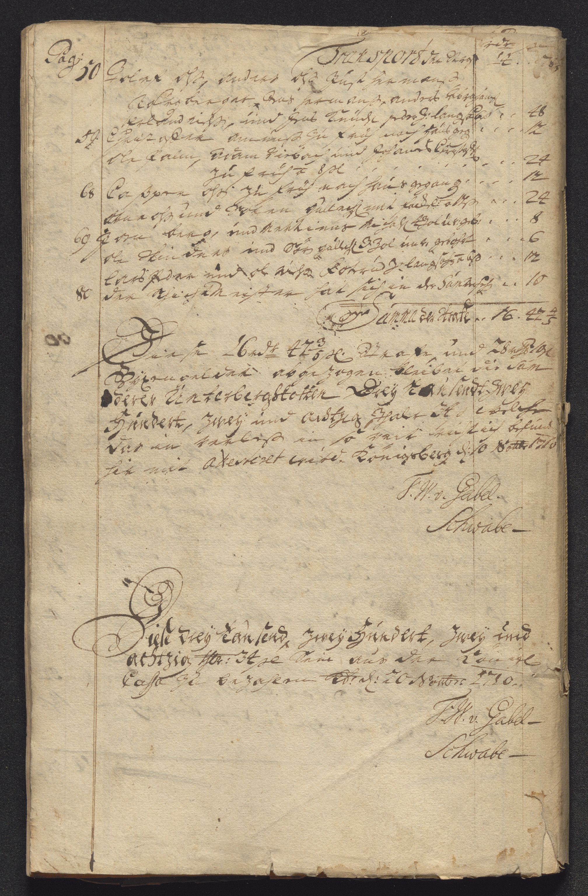 Kongsberg Sølvverk 1623-1816, SAKO/EA-3135/001/D/Dc/Dcd/L0099: Utgiftsregnskap for gruver m.m., 1710, p. 531