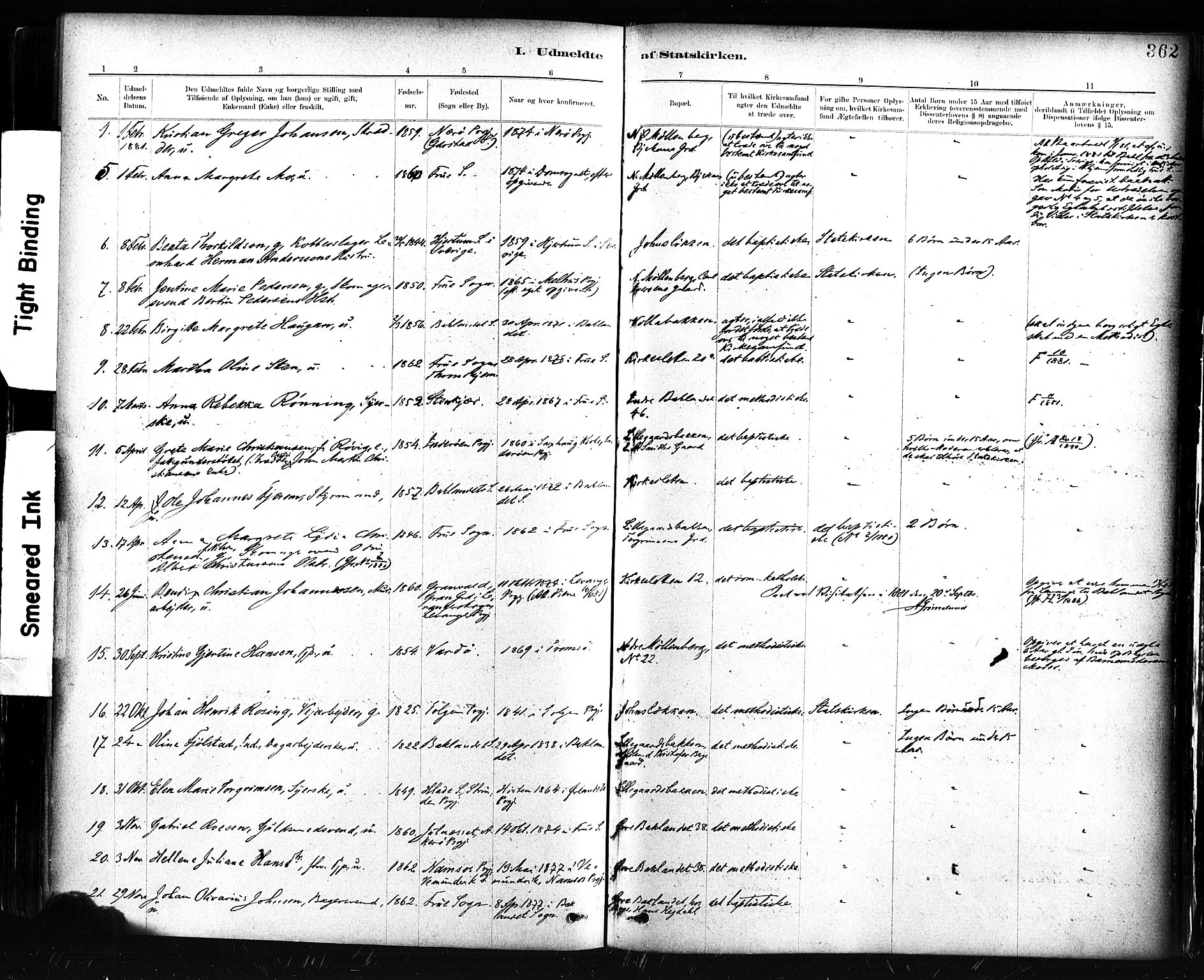 Ministerialprotokoller, klokkerbøker og fødselsregistre - Sør-Trøndelag, SAT/A-1456/604/L0189: Parish register (official) no. 604A10, 1878-1892, p. 362