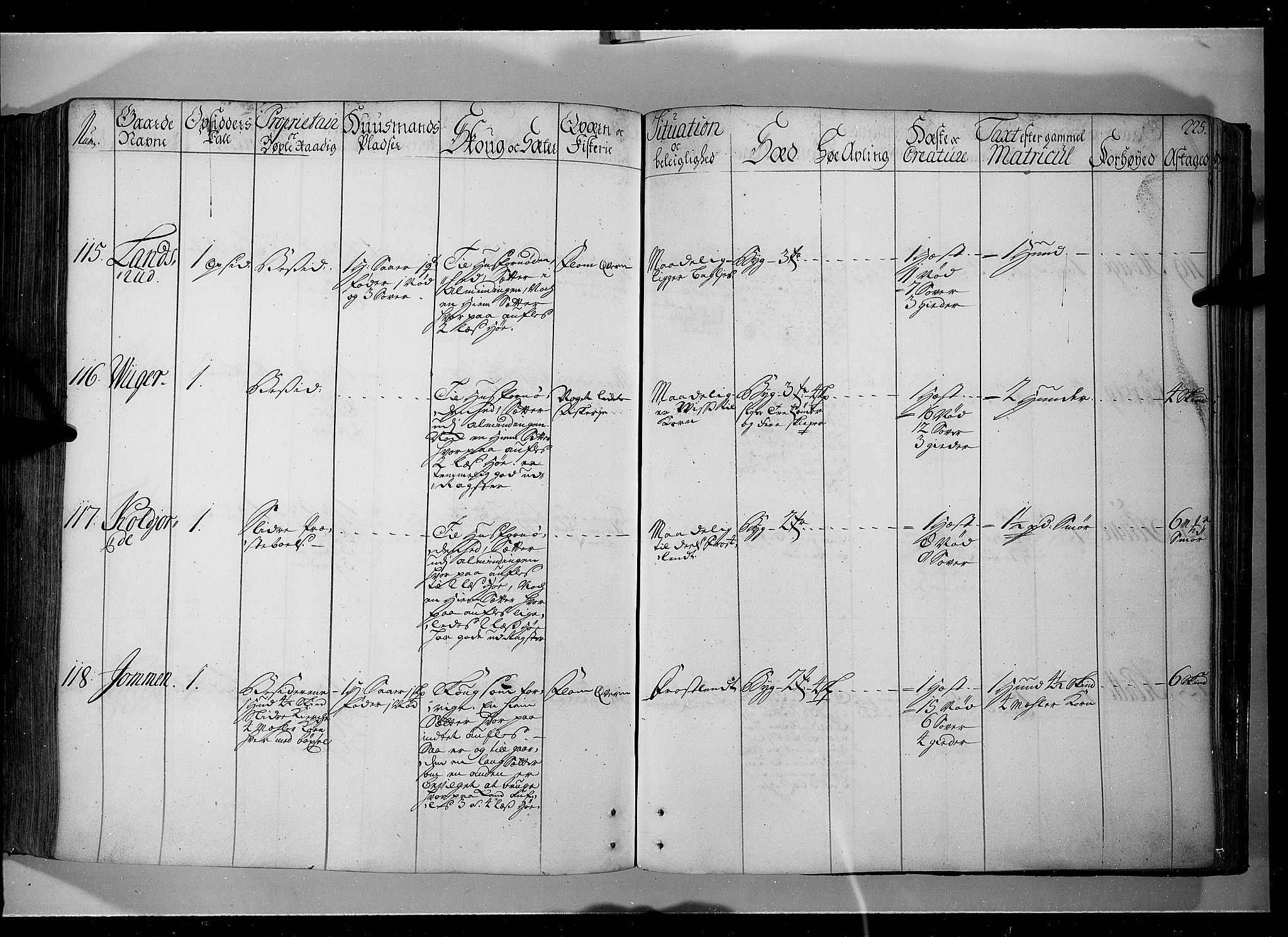 Rentekammeret inntil 1814, Realistisk ordnet avdeling, AV/RA-EA-4070/N/Nb/Nbf/L0104: Hadeland, Toten og Valdres eksaminasjonsprotokoll, 1723, p. 224b-225a