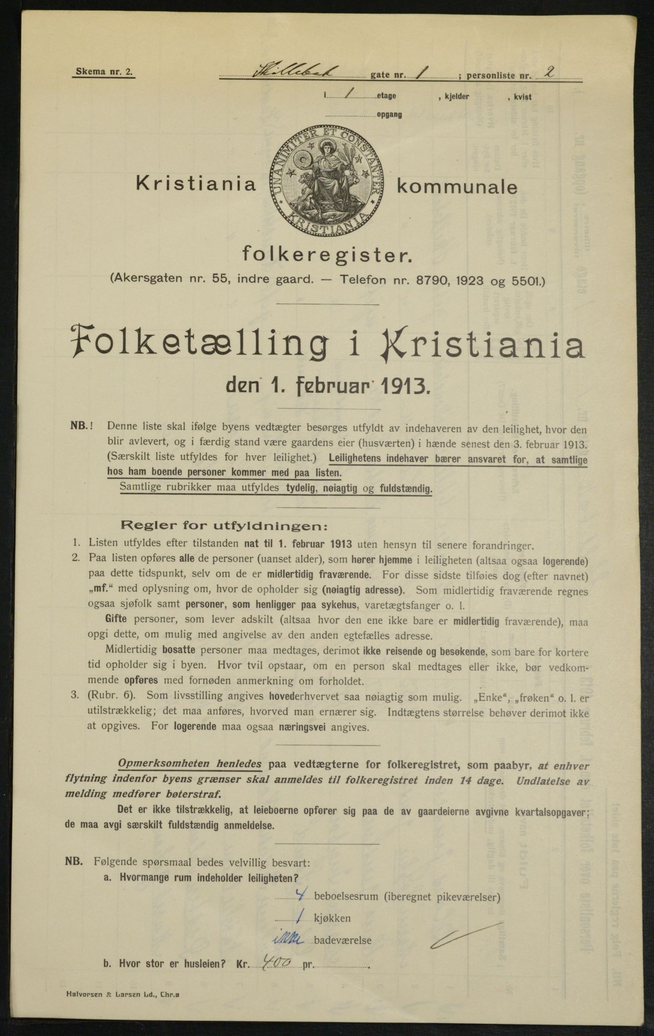 OBA, Municipal Census 1913 for Kristiania, 1913, p. 95472