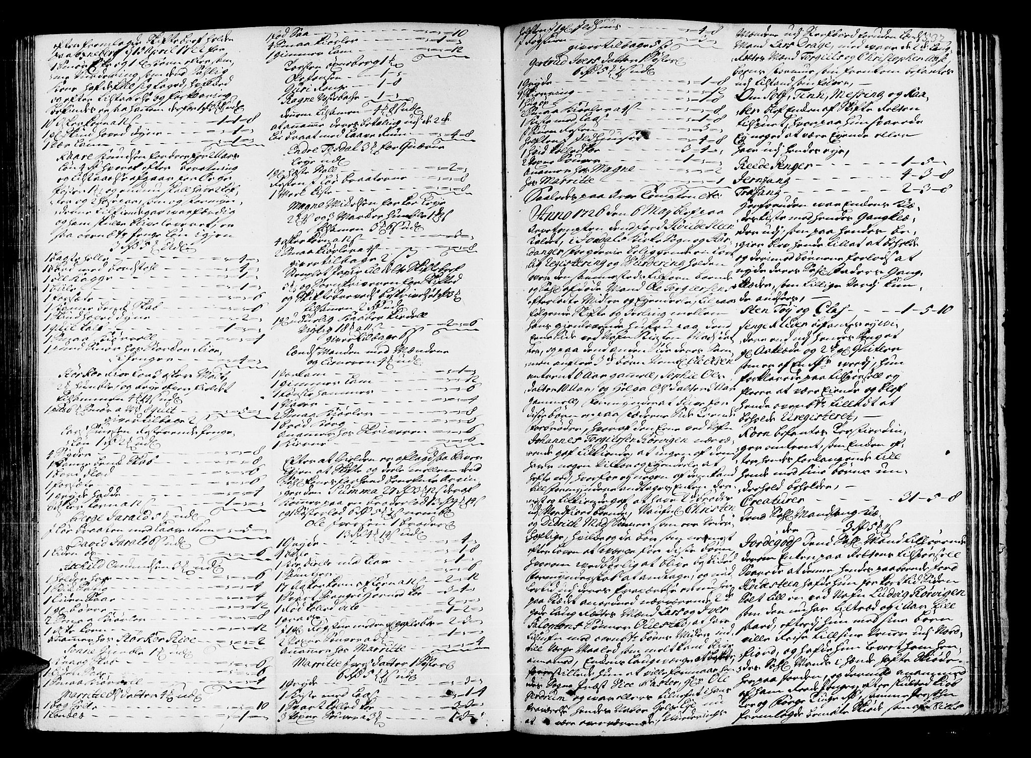 Hardanger og Voss sorenskriveri, SAB/A-2501/4/4A/4Ac/L0004b: Skifterettsprotokoll for sorenskriveriet, 1723-1727, p. 531b-532a