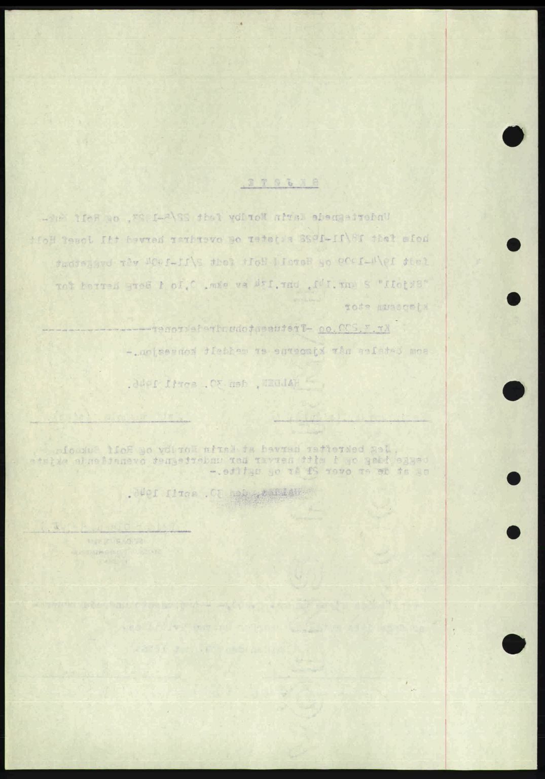 Idd og Marker sorenskriveri, AV/SAO-A-10283/G/Gb/Gbb/L0008: Mortgage book no. A8, 1946-1946, Diary no: : 809/1946