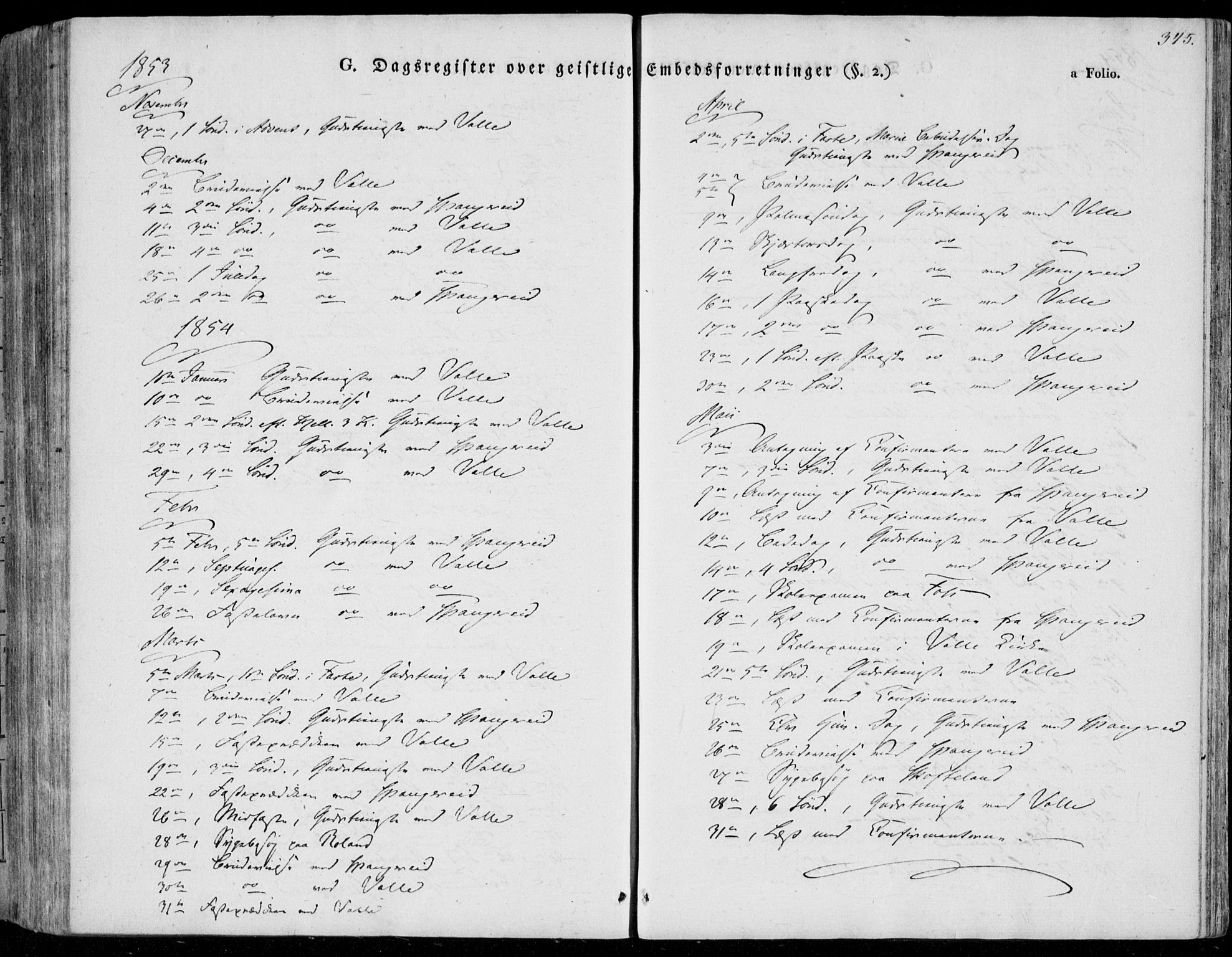 Sør-Audnedal sokneprestkontor, AV/SAK-1111-0039/F/Fa/Fab/L0006: Parish register (official) no. A 6, 1829-1855, p. 345