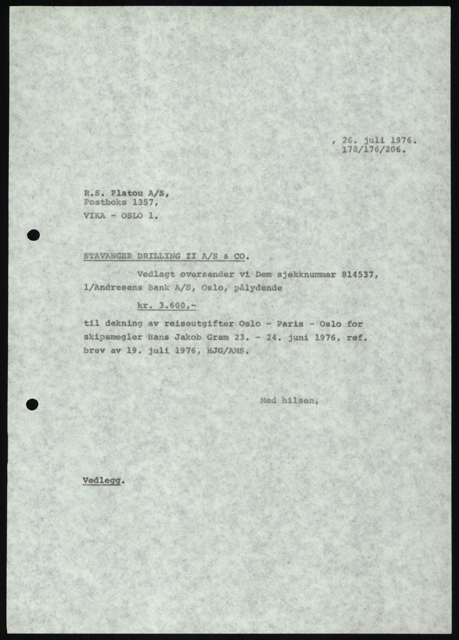 Pa 1503 - Stavanger Drilling AS, AV/SAST-A-101906/D/L0007: Korrespondanse og saksdokumenter, 1974-1981, p. 1389