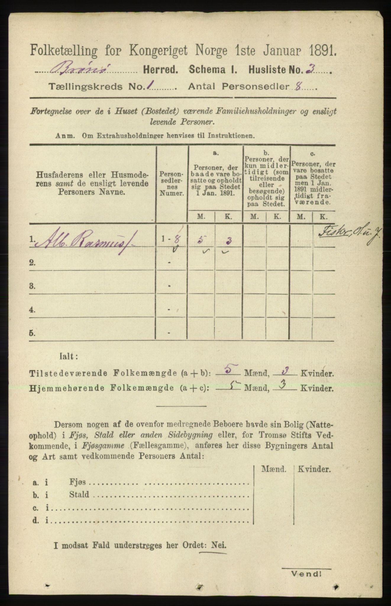 RA, 1891 census for 1814 Brønnøy, 1891, p. 35