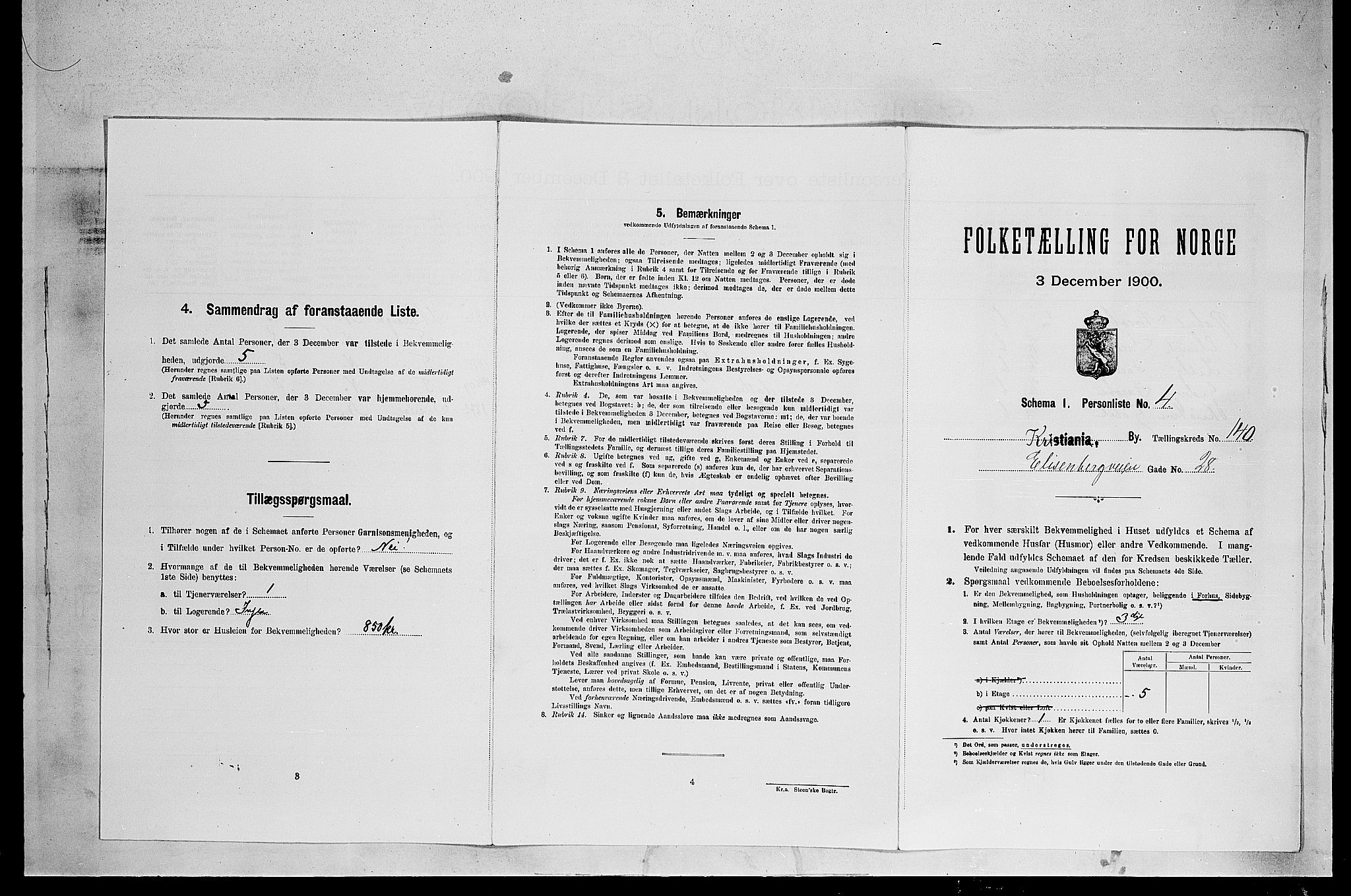 SAO, 1900 census for Kristiania, 1900, p. 19226
