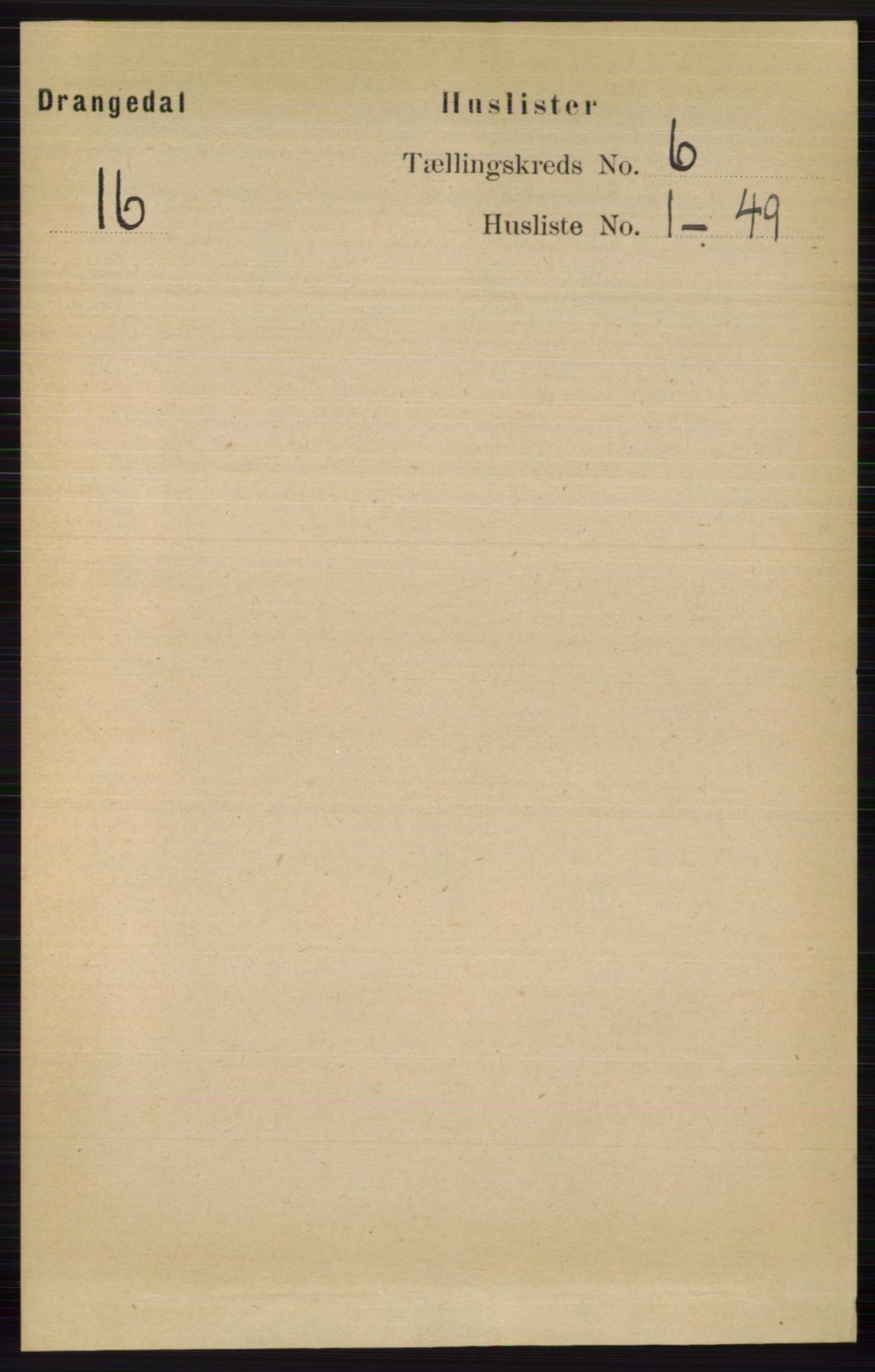 RA, 1891 census for 0817 Drangedal, 1891, p. 1924