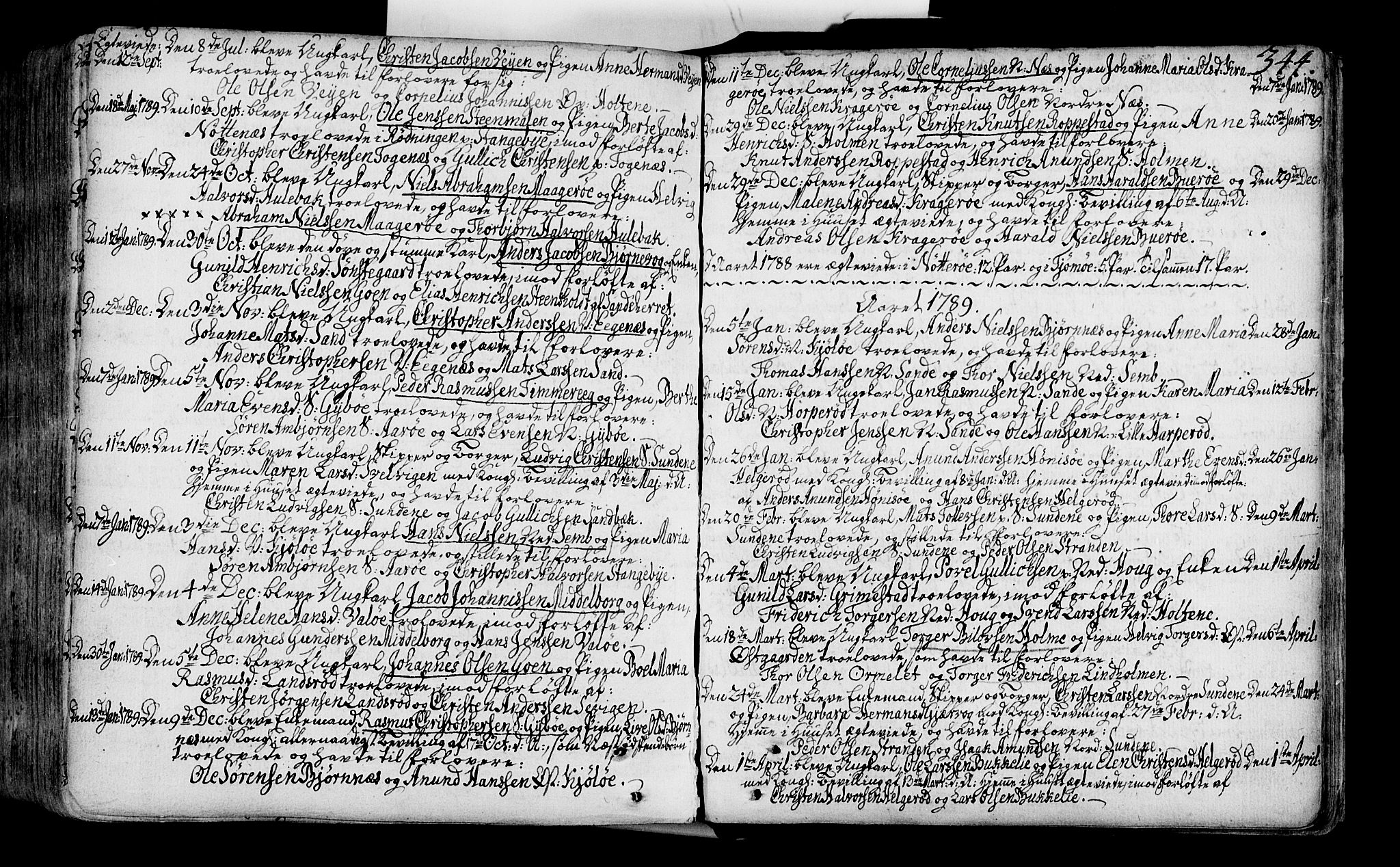 Nøtterøy kirkebøker, SAKO/A-354/F/Fa/L0002: Parish register (official) no. I 2, 1738-1790, p. 344