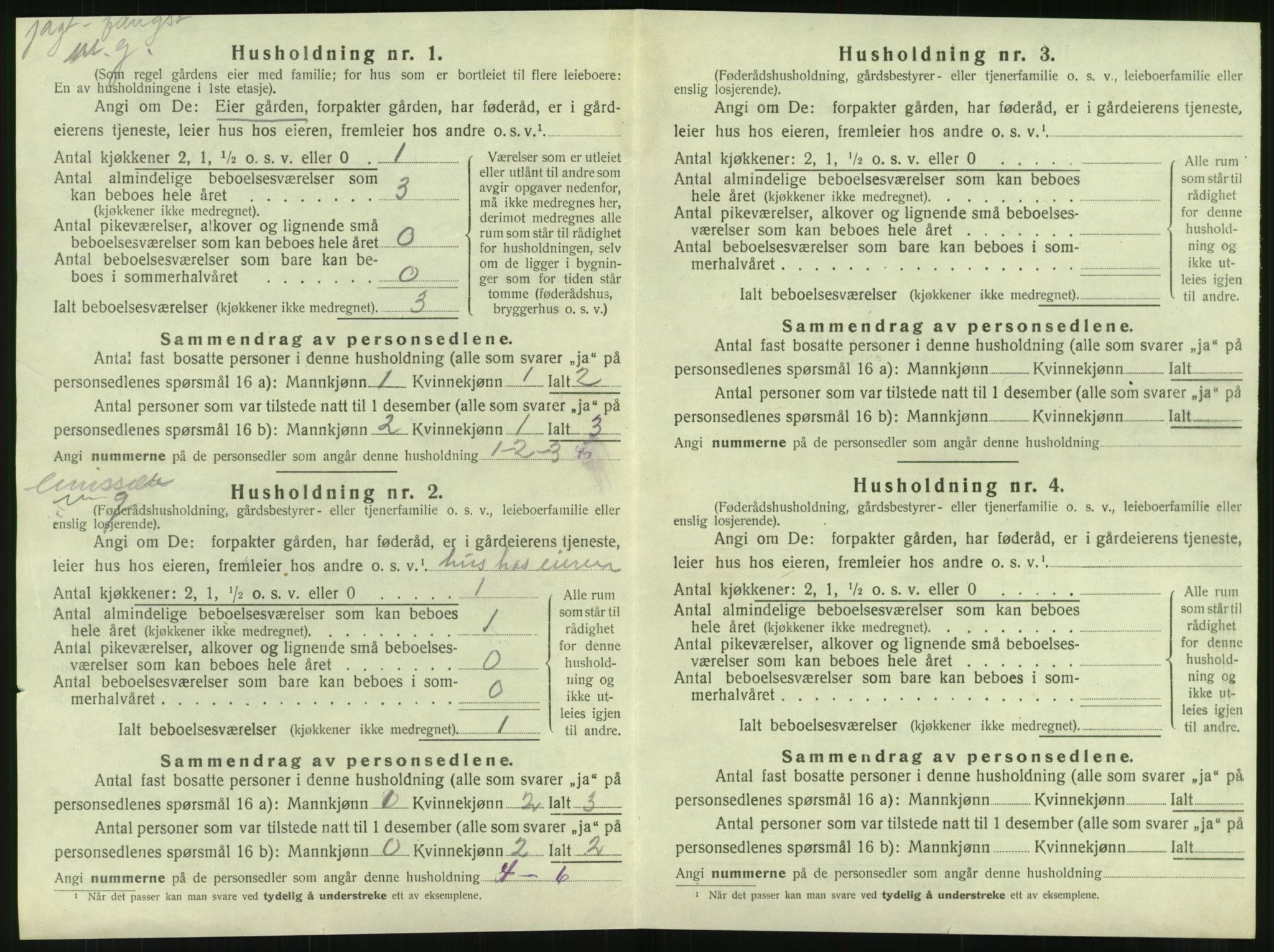 SAT, 1920 census for Brønnøy, 1920, p. 1177