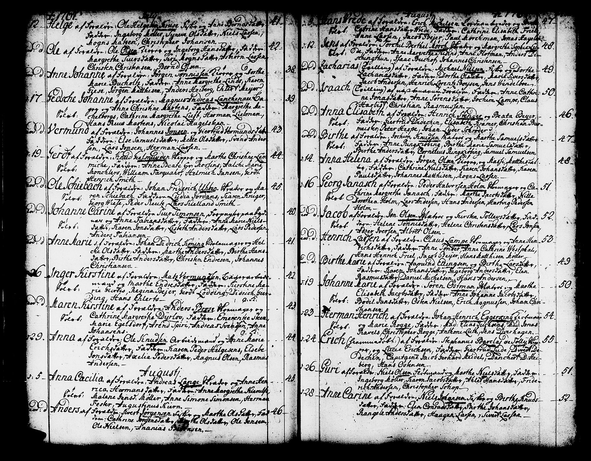 Domkirken sokneprestembete, SAB/A-74801/H/Haa/L0003: Parish register (official) no. A 3, 1758-1789, p. 114-115