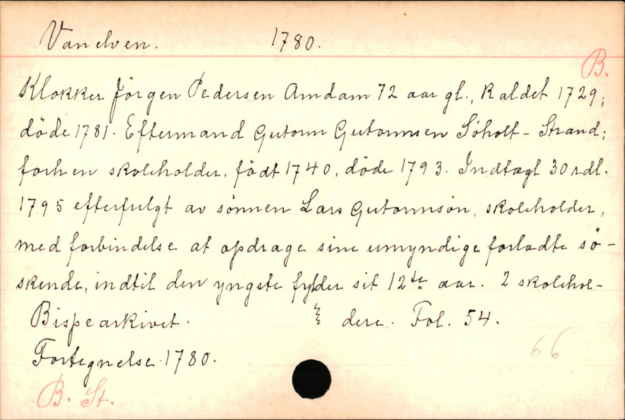 Haugen, Johannes - lærer, AV/SAB-SAB/PA-0036/01/L0001: Om klokkere og lærere, 1521-1904, p. 10378