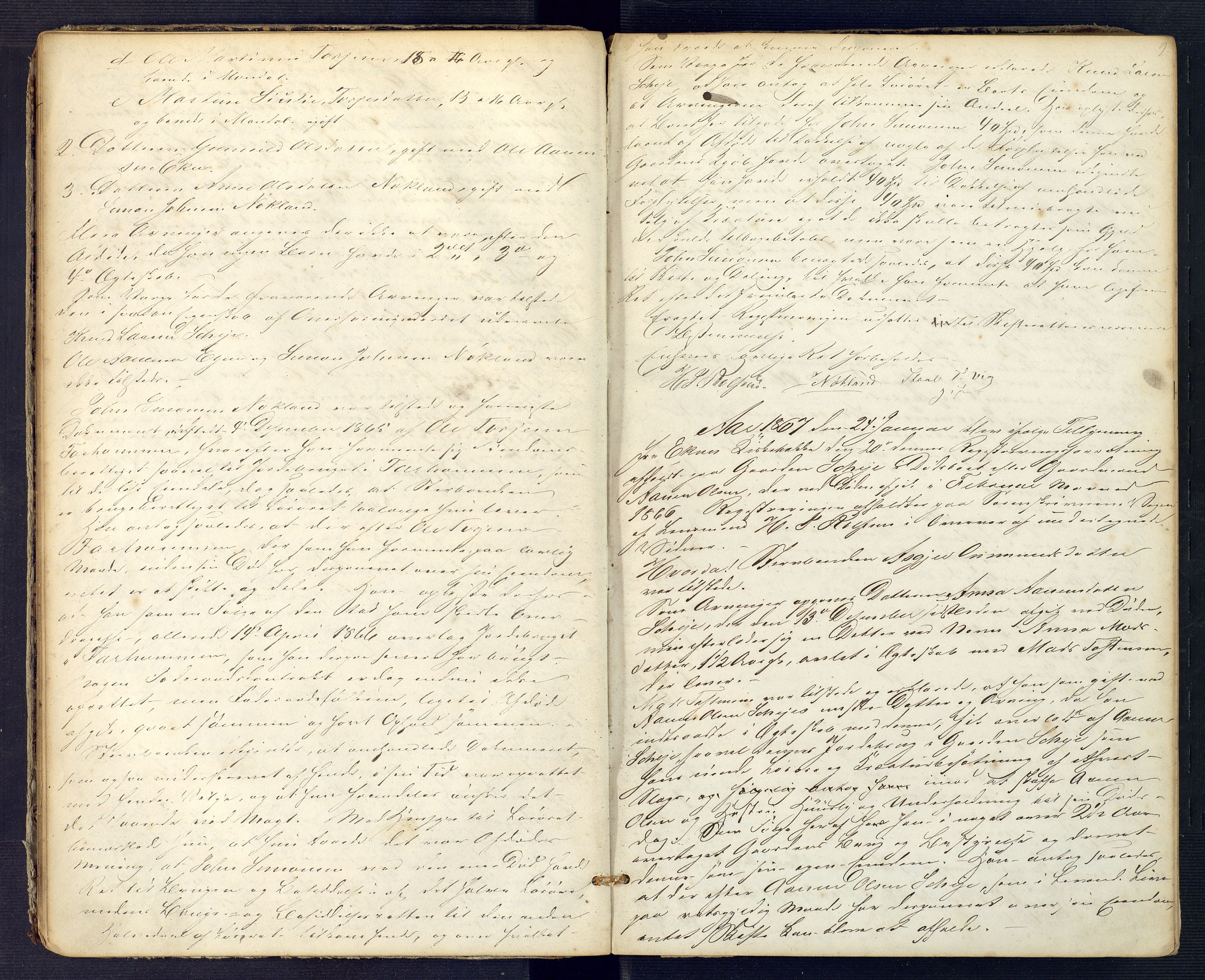 Lyngdal sorenskriveri, AV/SAK-1221-0004/H/Hc/L0861: Skifteregistreringsprotokoll nr. 11, Hægebostad tinglag, 1865-1898, p. 8b-9a