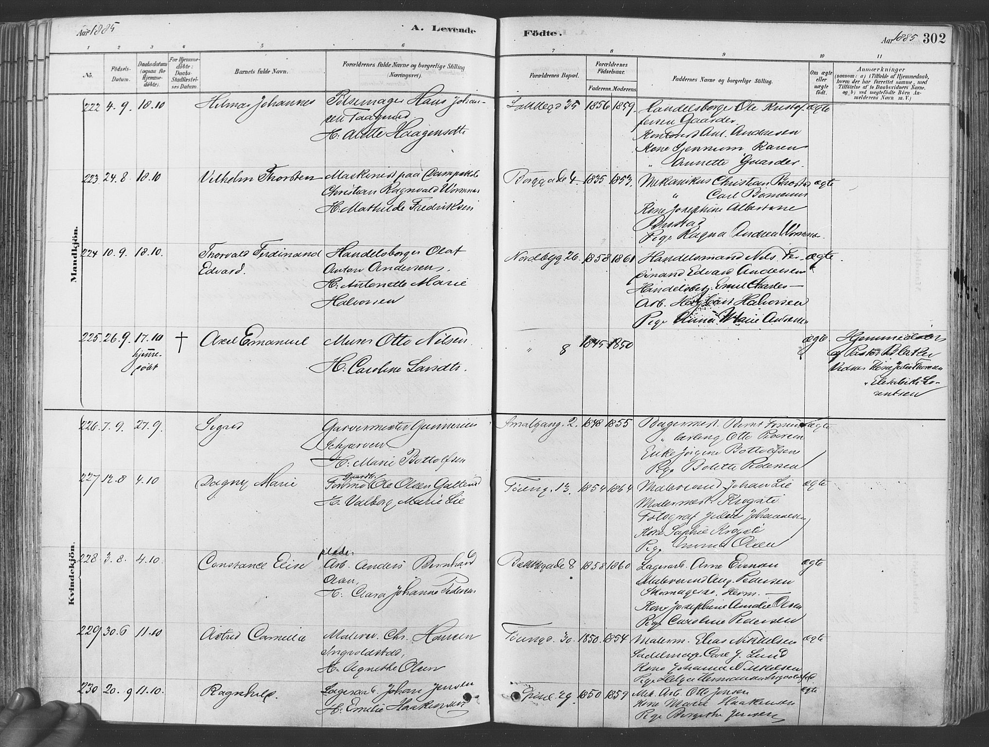 Grønland prestekontor Kirkebøker, AV/SAO-A-10848/F/Fa/L0007: Parish register (official) no. 7, 1878-1888, p. 302