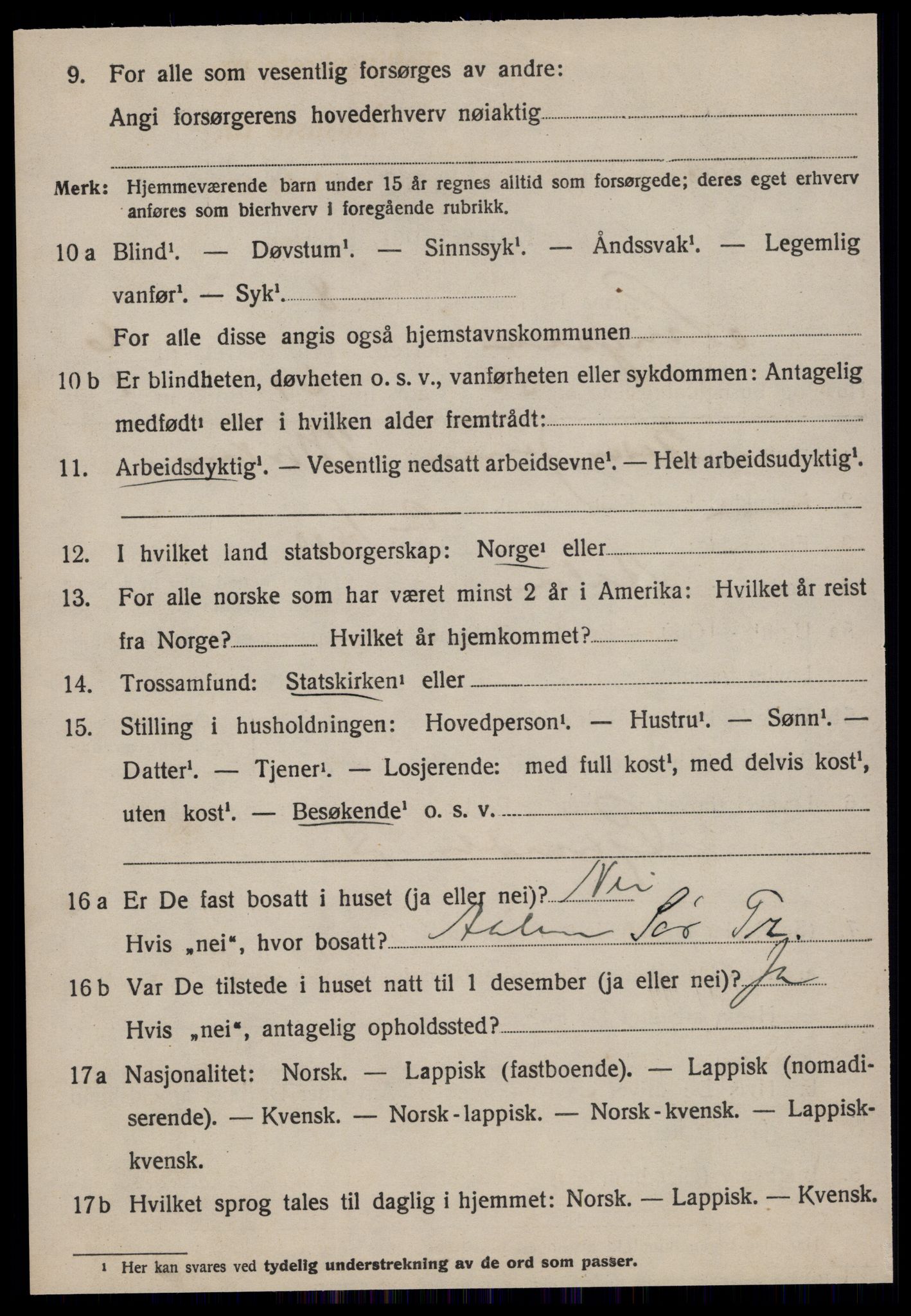 SAT, 1920 census for Singsås, 1920, p. 4014