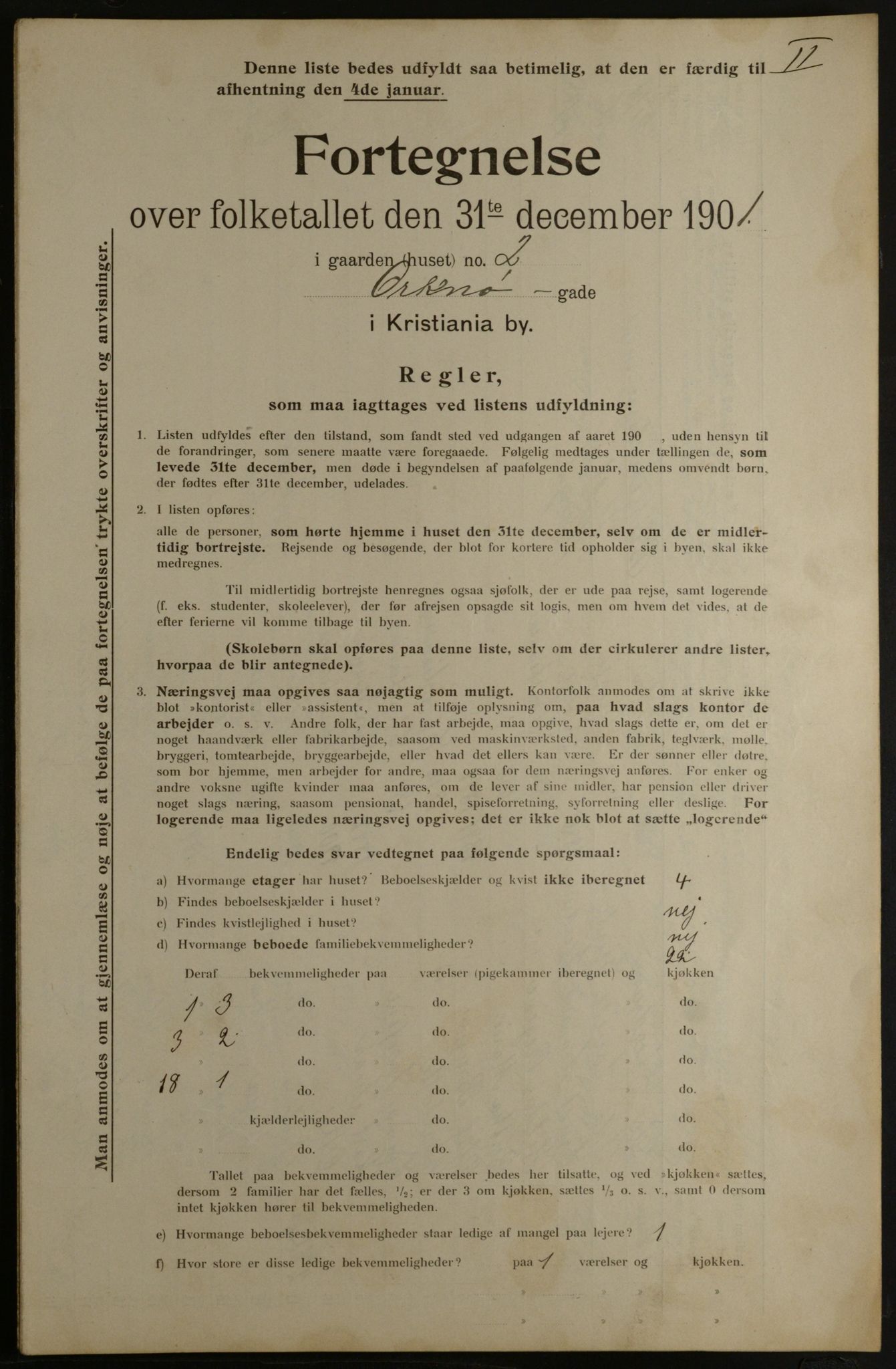 OBA, Municipal Census 1901 for Kristiania, 1901, p. 11614