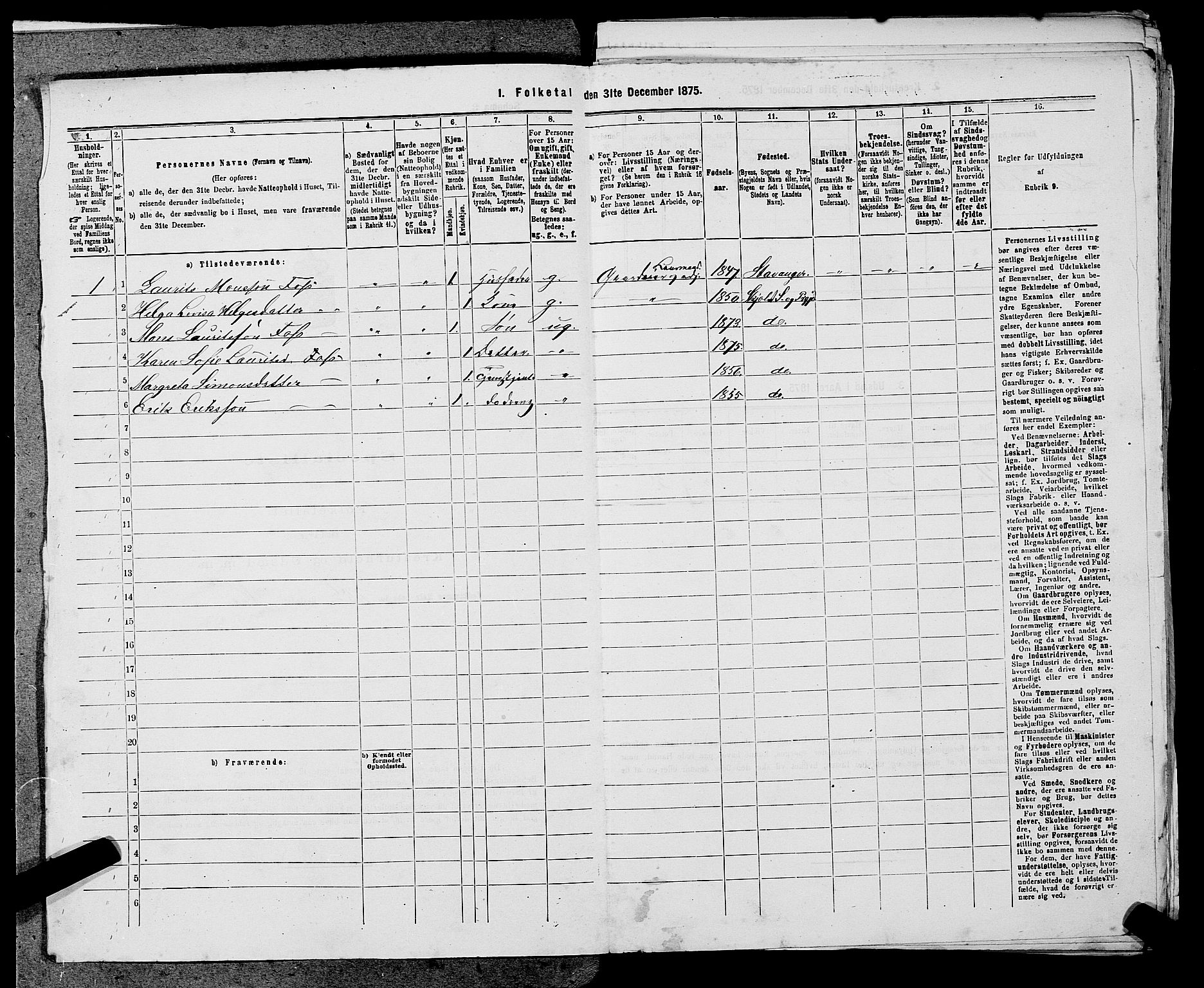 SAST, 1875 census for 1154P Skjold, 1875, p. 128