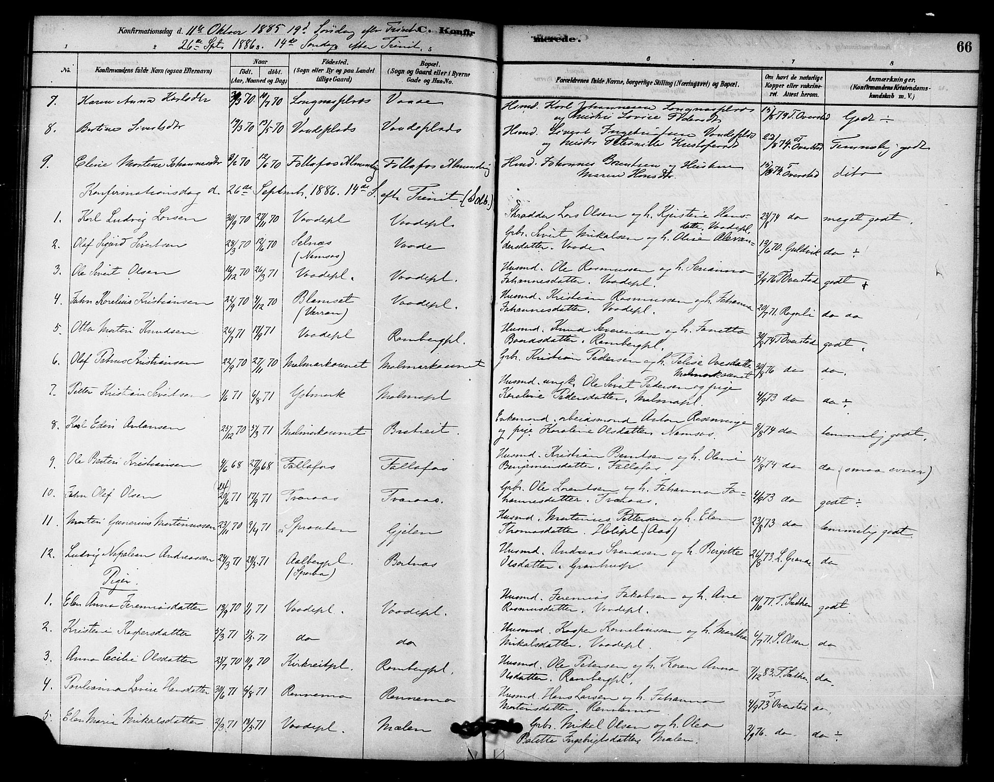 Ministerialprotokoller, klokkerbøker og fødselsregistre - Nord-Trøndelag, SAT/A-1458/745/L0429: Parish register (official) no. 745A01, 1878-1894, p. 66