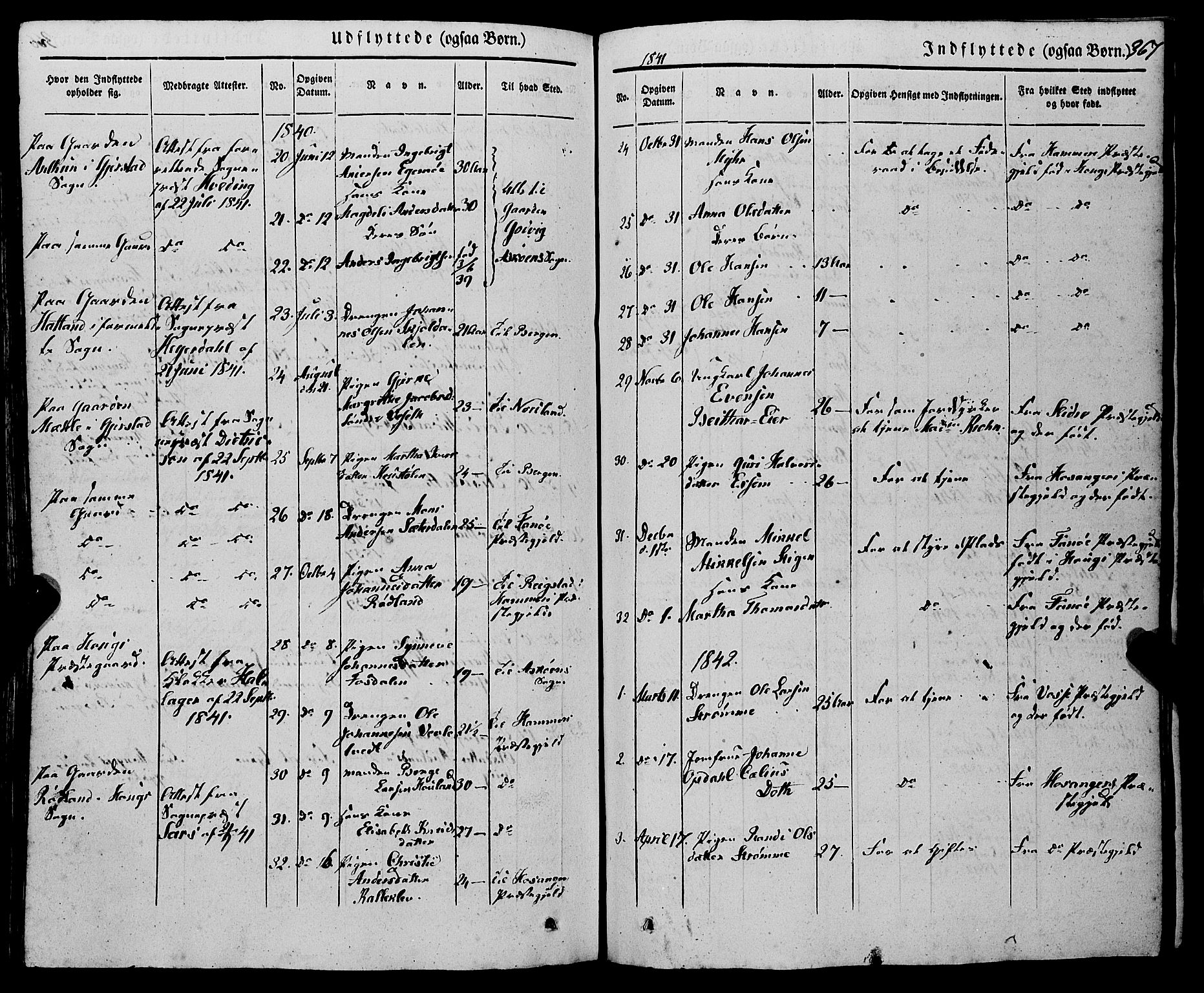 Haus sokneprestembete, SAB/A-75601/H/Haa: Parish register (official) no. A 15, 1838-1847, p. 367