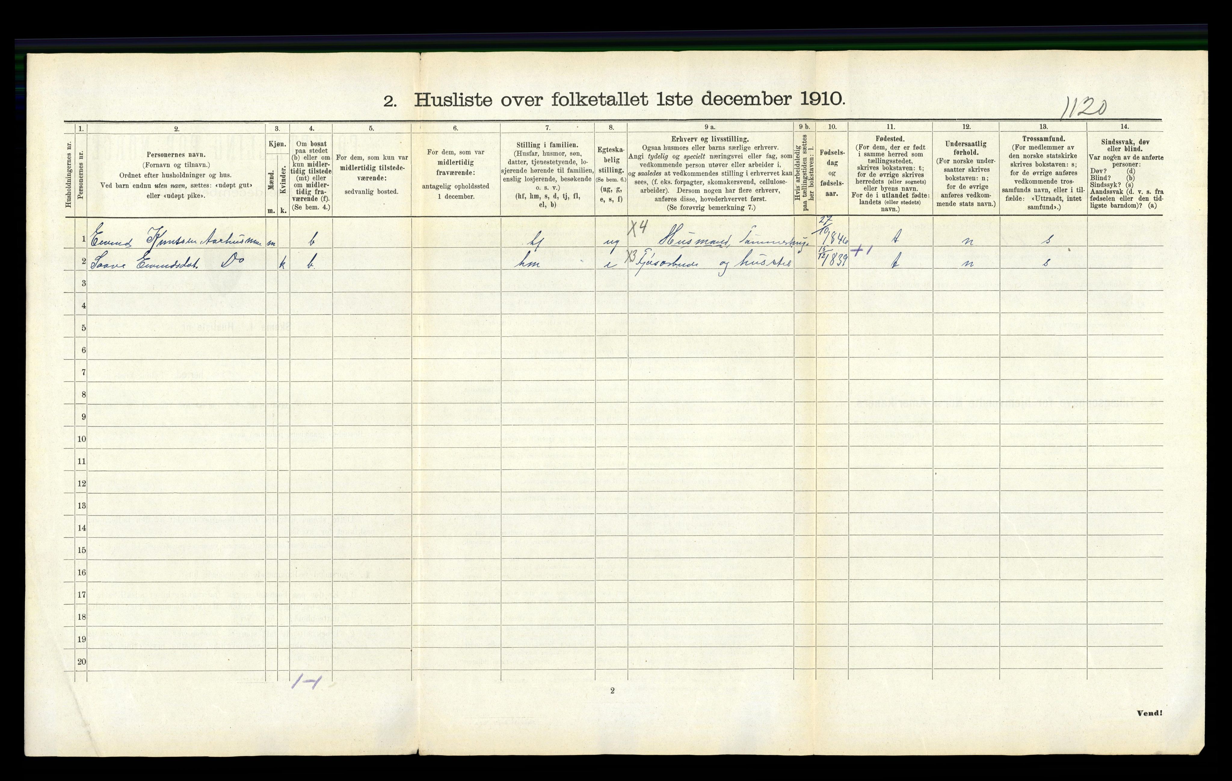 RA, 1910 census for Seljord, 1910, p. 550