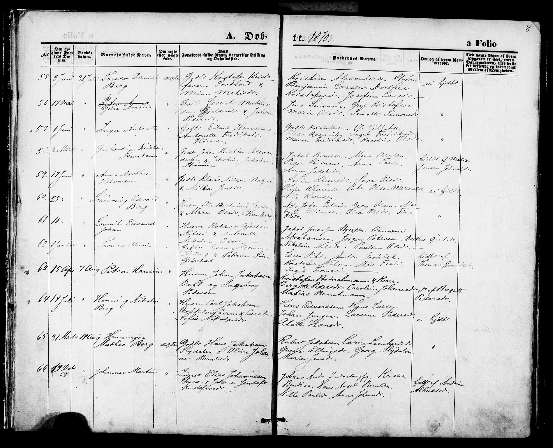 Ministerialprotokoller, klokkerbøker og fødselsregistre - Nordland, AV/SAT-A-1459/880/L1132: Parish register (official) no. 880A06, 1869-1887, p. 8