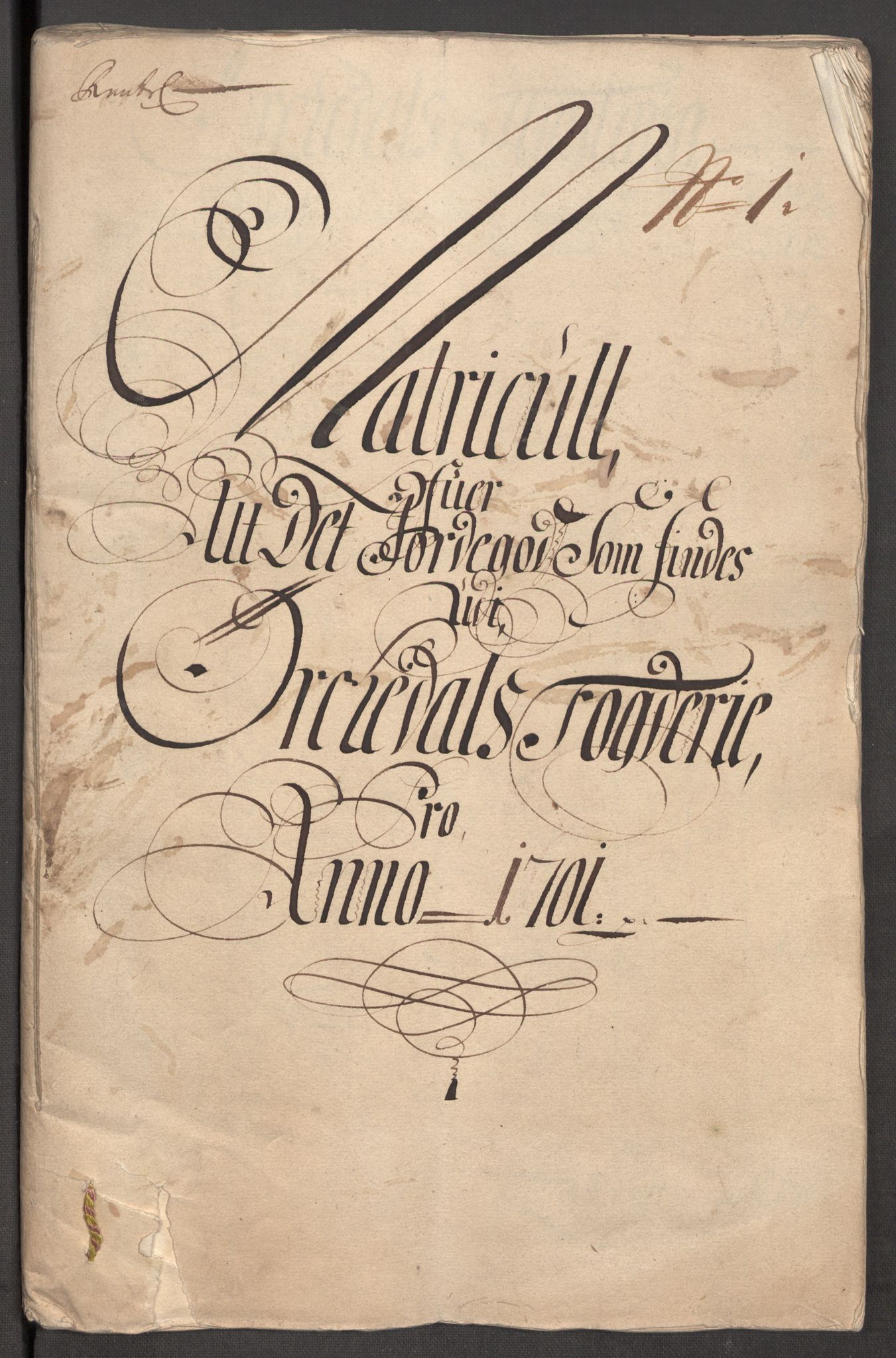 Rentekammeret inntil 1814, Reviderte regnskaper, Fogderegnskap, RA/EA-4092/R60/L3951: Fogderegnskap Orkdal og Gauldal, 1701, p. 23