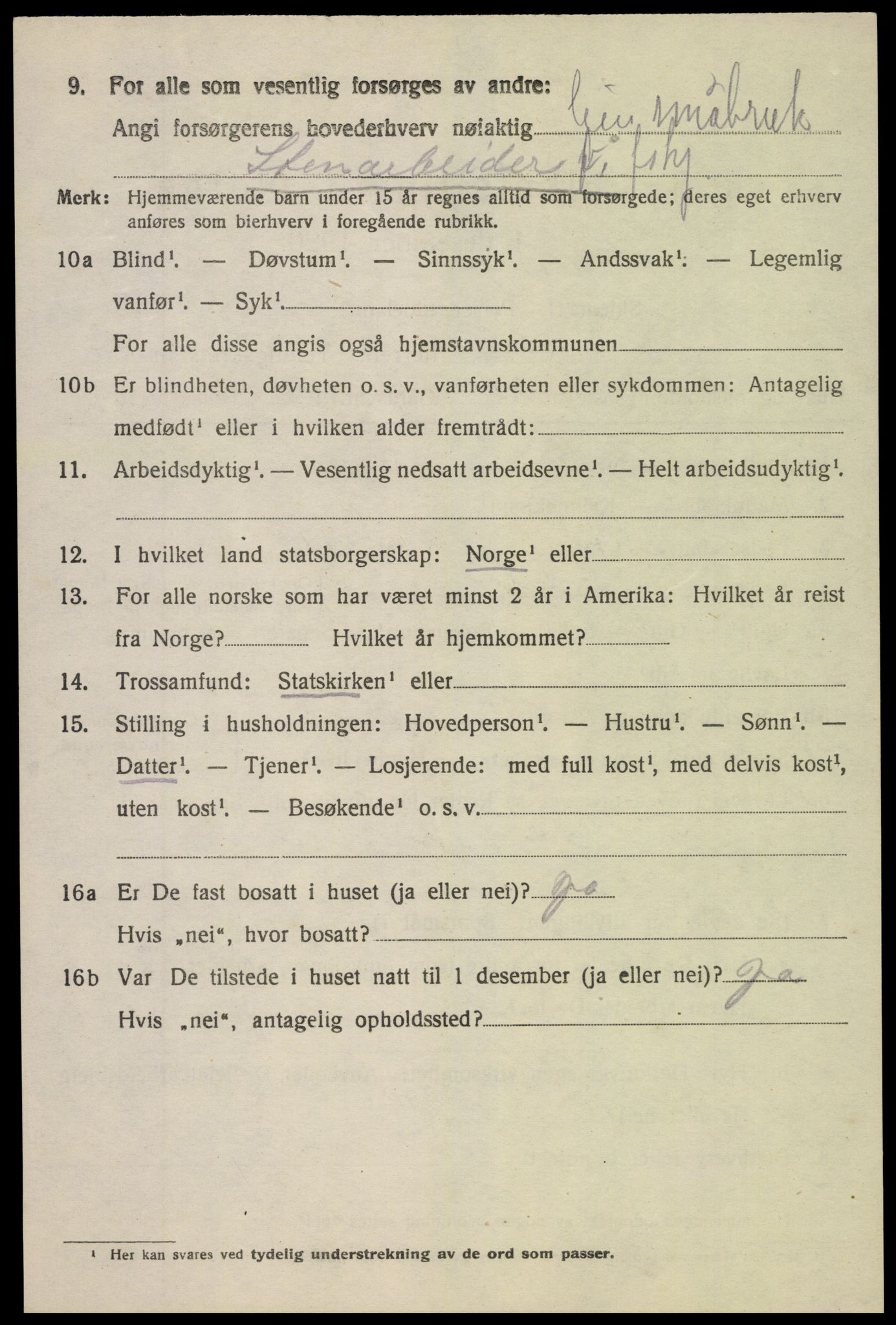 SAK, 1920 census for Søndeled, 1920, p. 7312