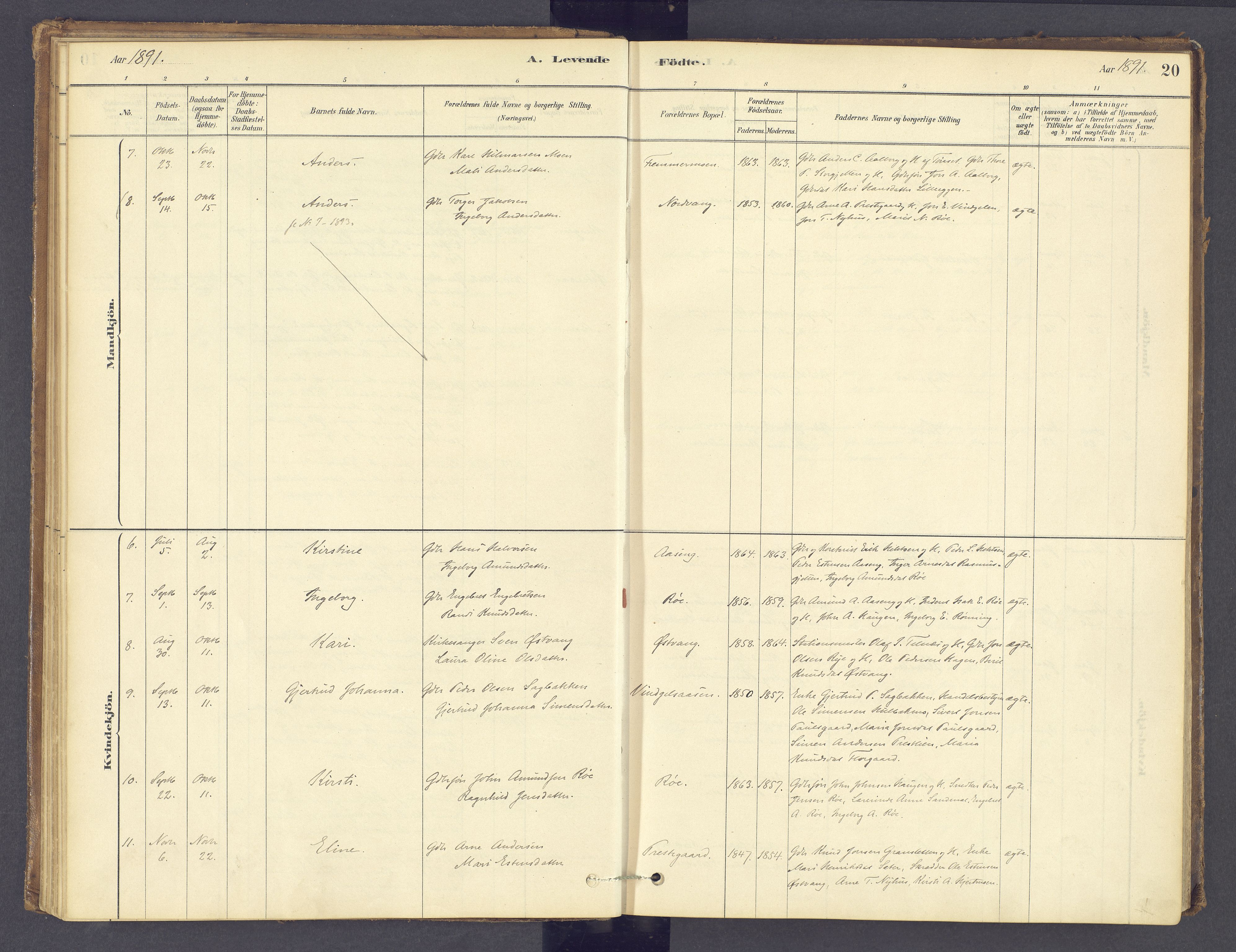 Tolga prestekontor, SAH/PREST-062/K/L0012: Parish register (official) no. 12, 1877-1925, p. 20