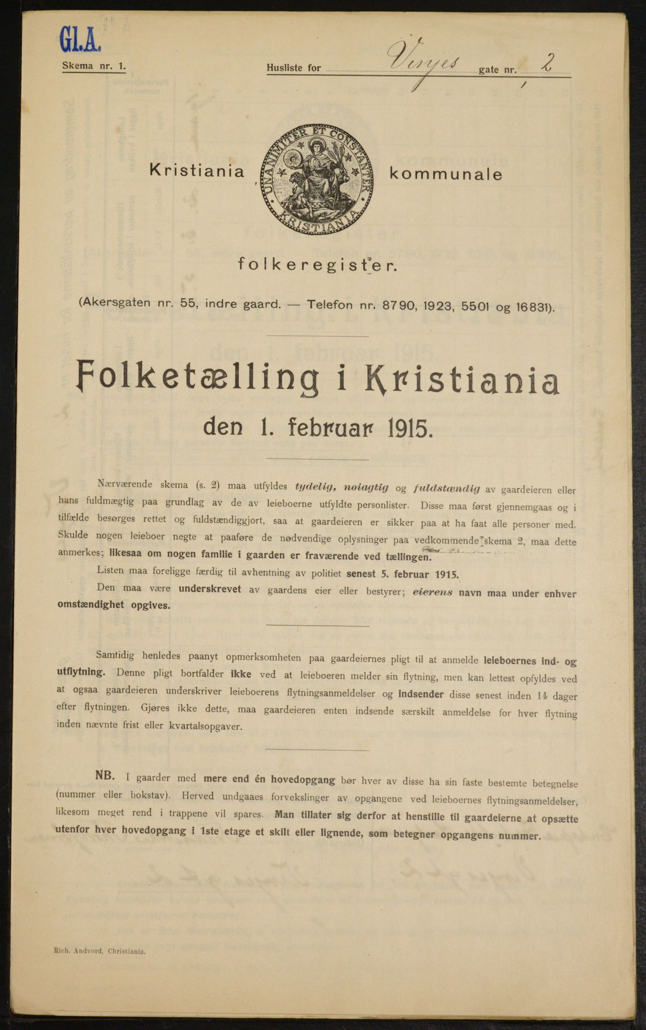 OBA, Municipal Census 1915 for Kristiania, 1915, p. 124279