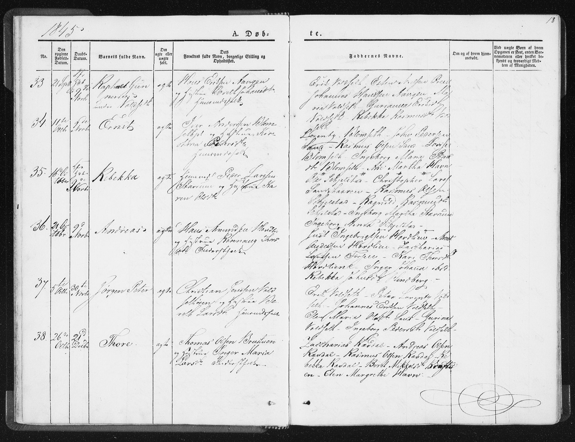 Ministerialprotokoller, klokkerbøker og fødselsregistre - Nord-Trøndelag, AV/SAT-A-1458/744/L0418: Parish register (official) no. 744A02, 1843-1866, p. 18