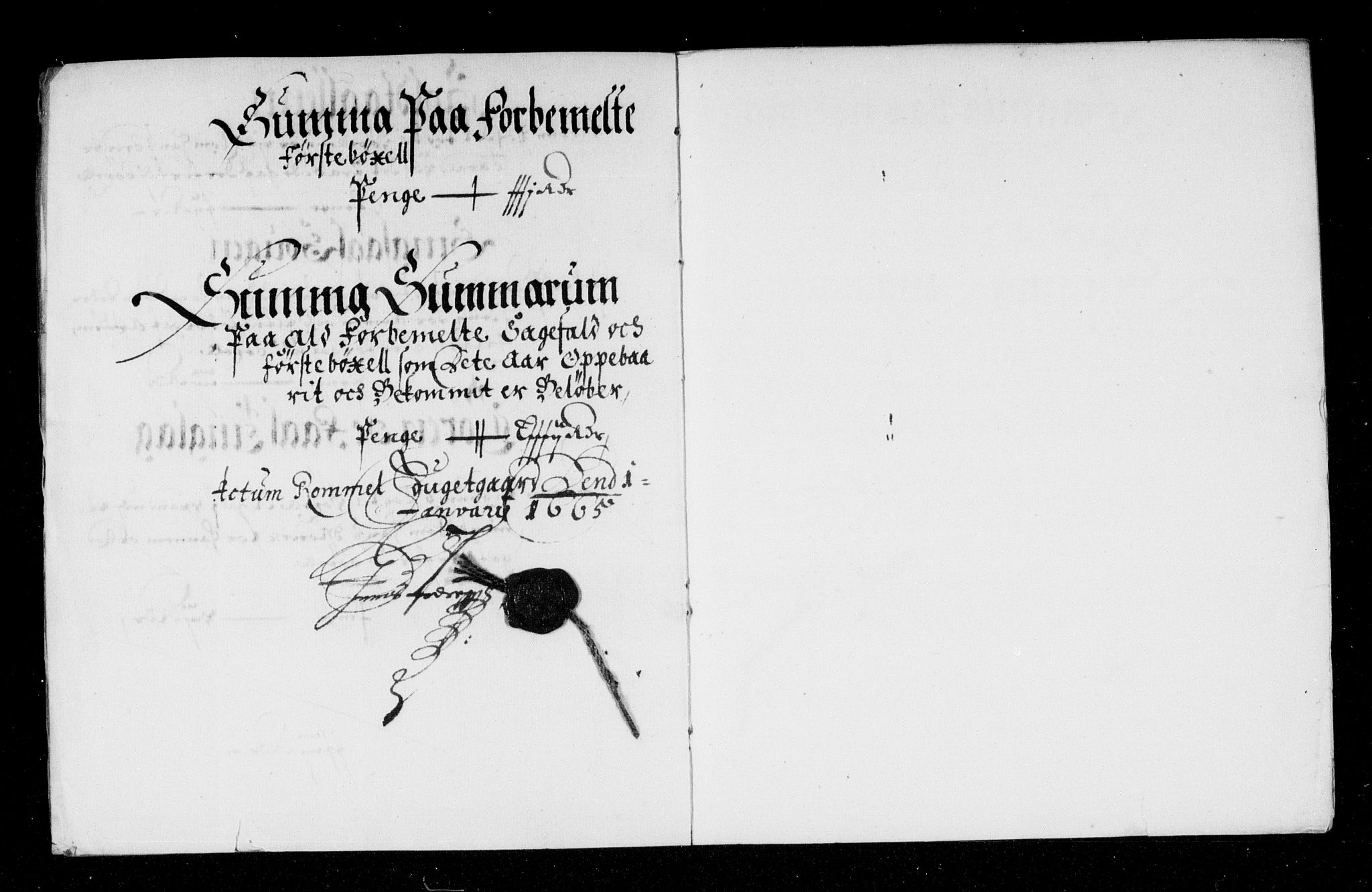 Rentekammeret inntil 1814, Reviderte regnskaper, Stiftamtstueregnskaper, Trondheim stiftamt og Nordland amt, RA/EA-6044/R/Rd/L0009: Trondheim stiftamt, 1664