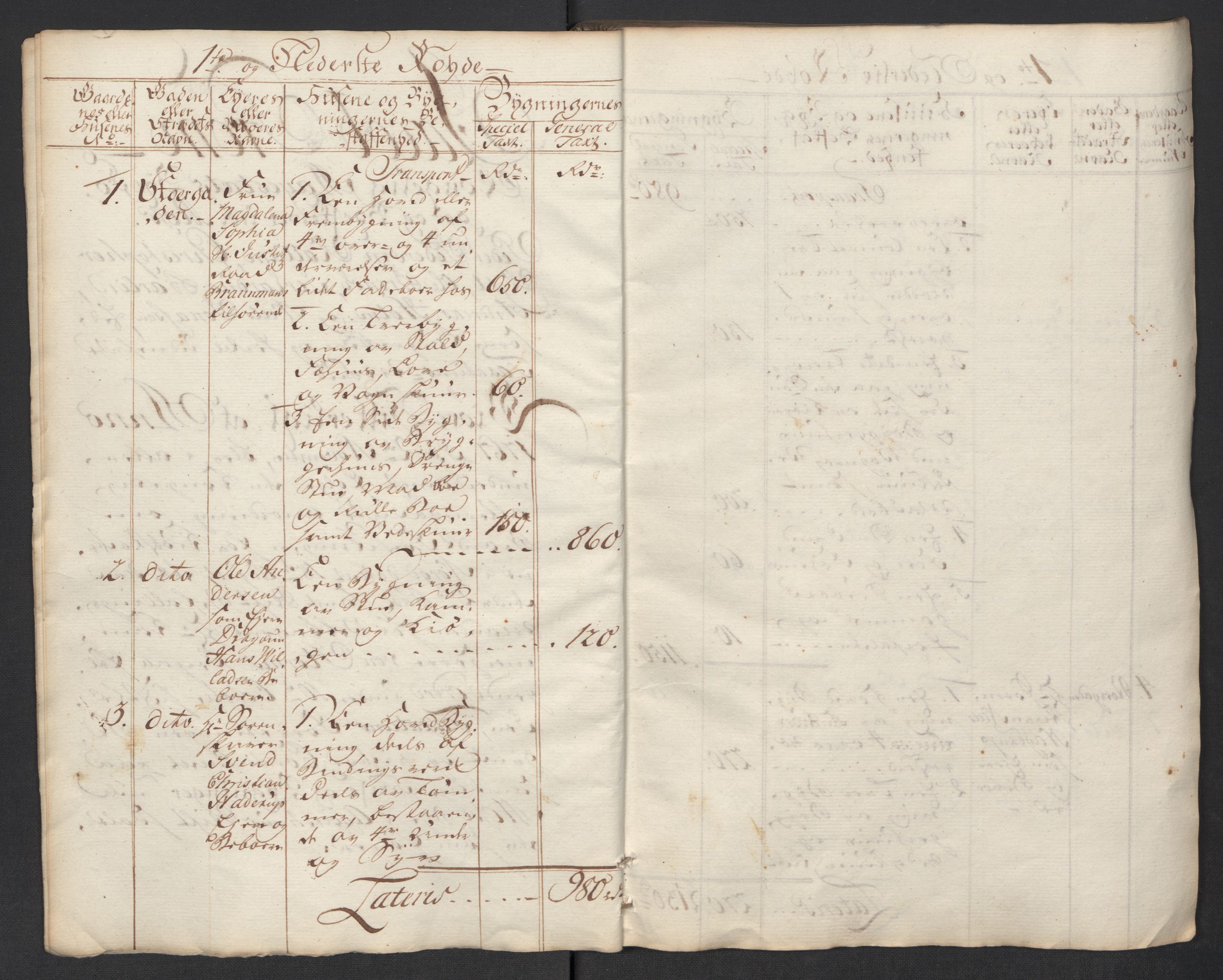 Kommersekollegiet, Brannforsikringskontoret 1767-1814, RA/EA-5458/F/Fa/L0040/0002: Moss / Branntakstprotokoll, 1767, p. 6
