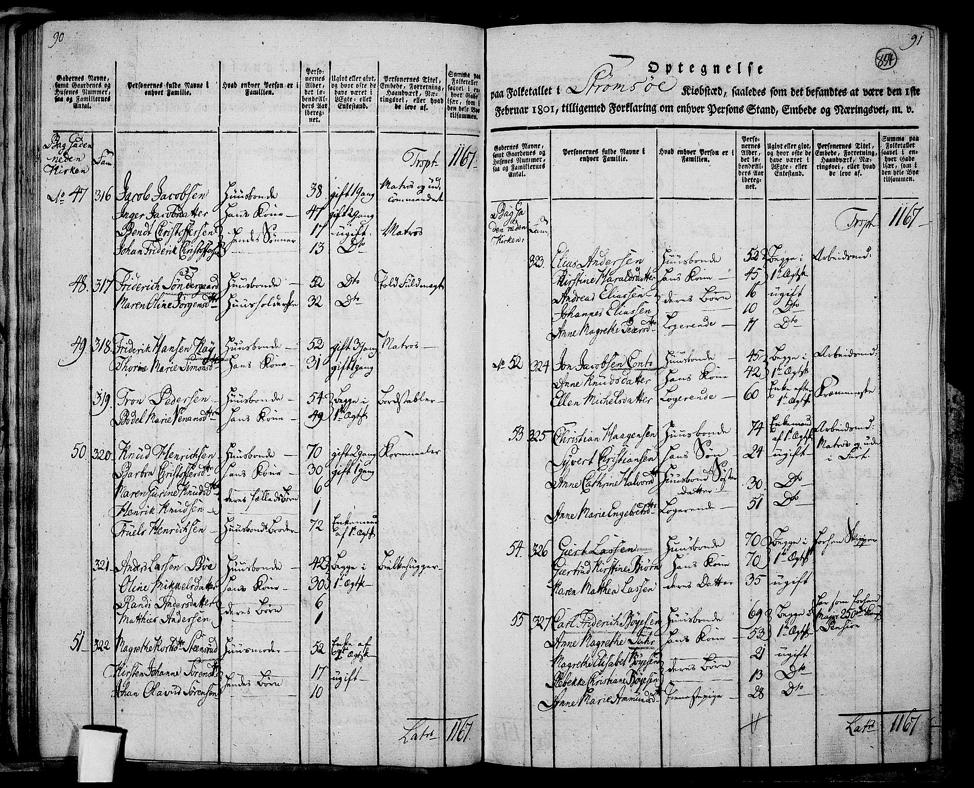 RA, 1801 census for 0602P Bragernes, 1801, p. 853b-854a