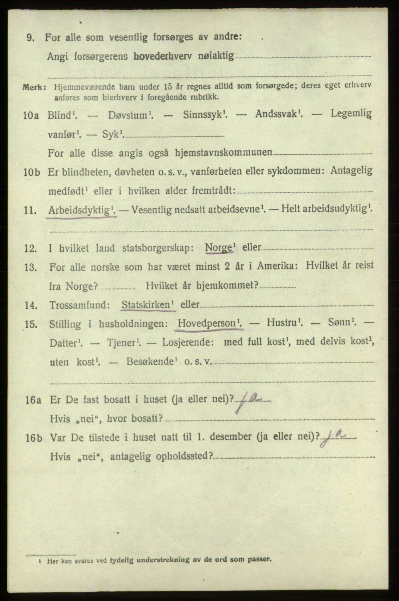 SAB, 1920 census for Stord, 1920, p. 4698