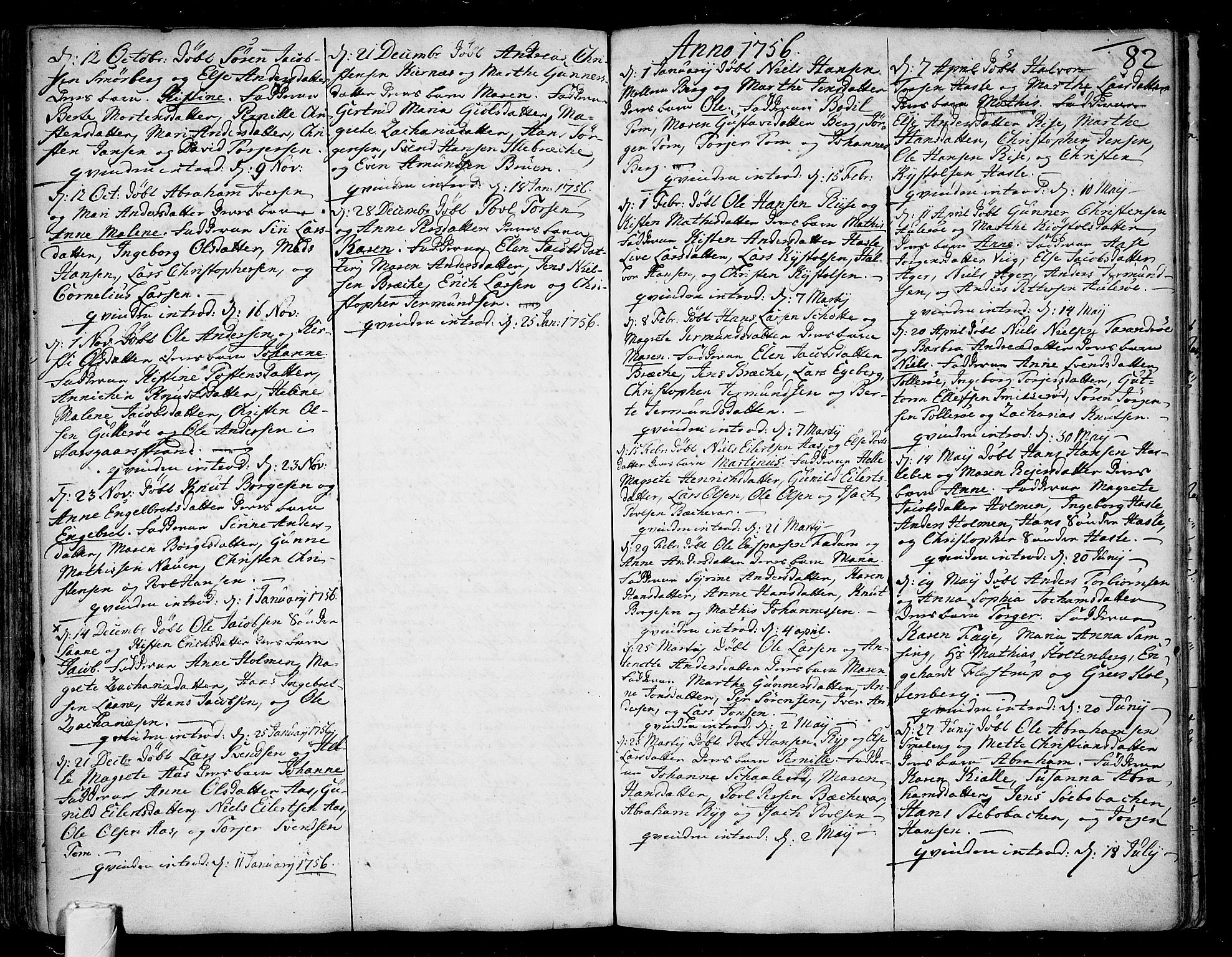 Sem kirkebøker, AV/SAKO-A-5/F/Fa/L0001: Parish register (official) no. I 1, 1702-1763, p. 82