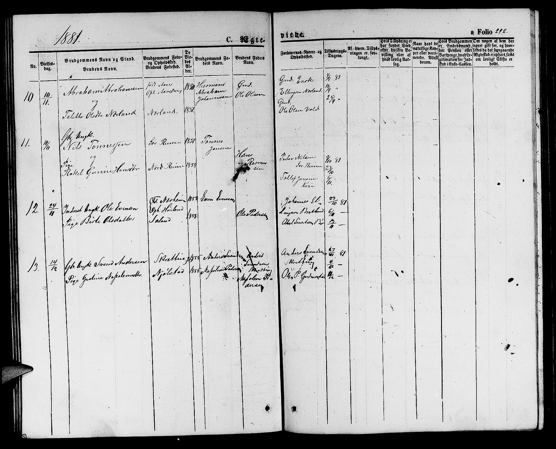 Hå sokneprestkontor, SAST/A-101801/001/30BB/L0001: Parish register (copy) no. B 1, 1854-1883, p. 292