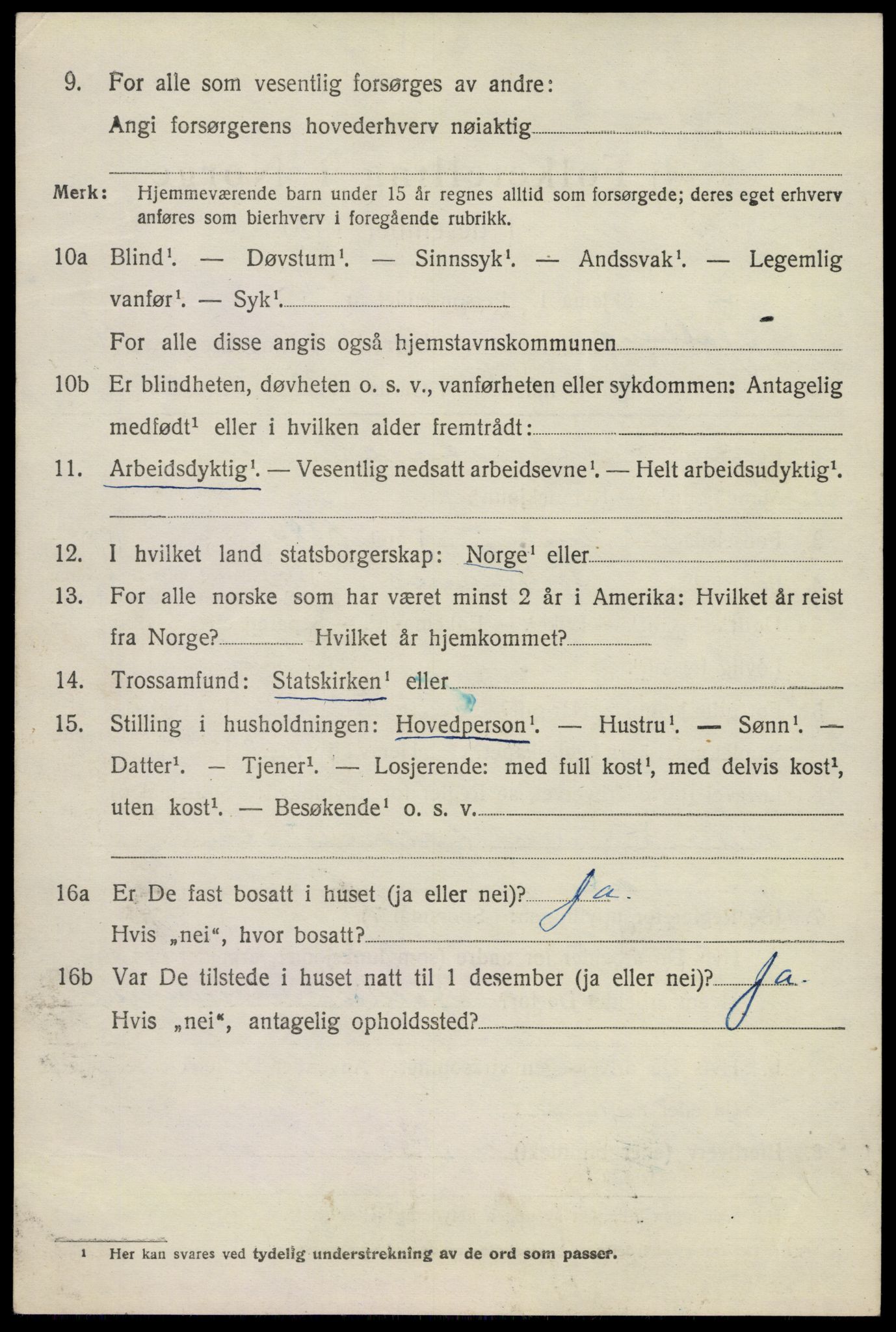 SAKO, 1920 census for Tjølling, 1920, p. 7500