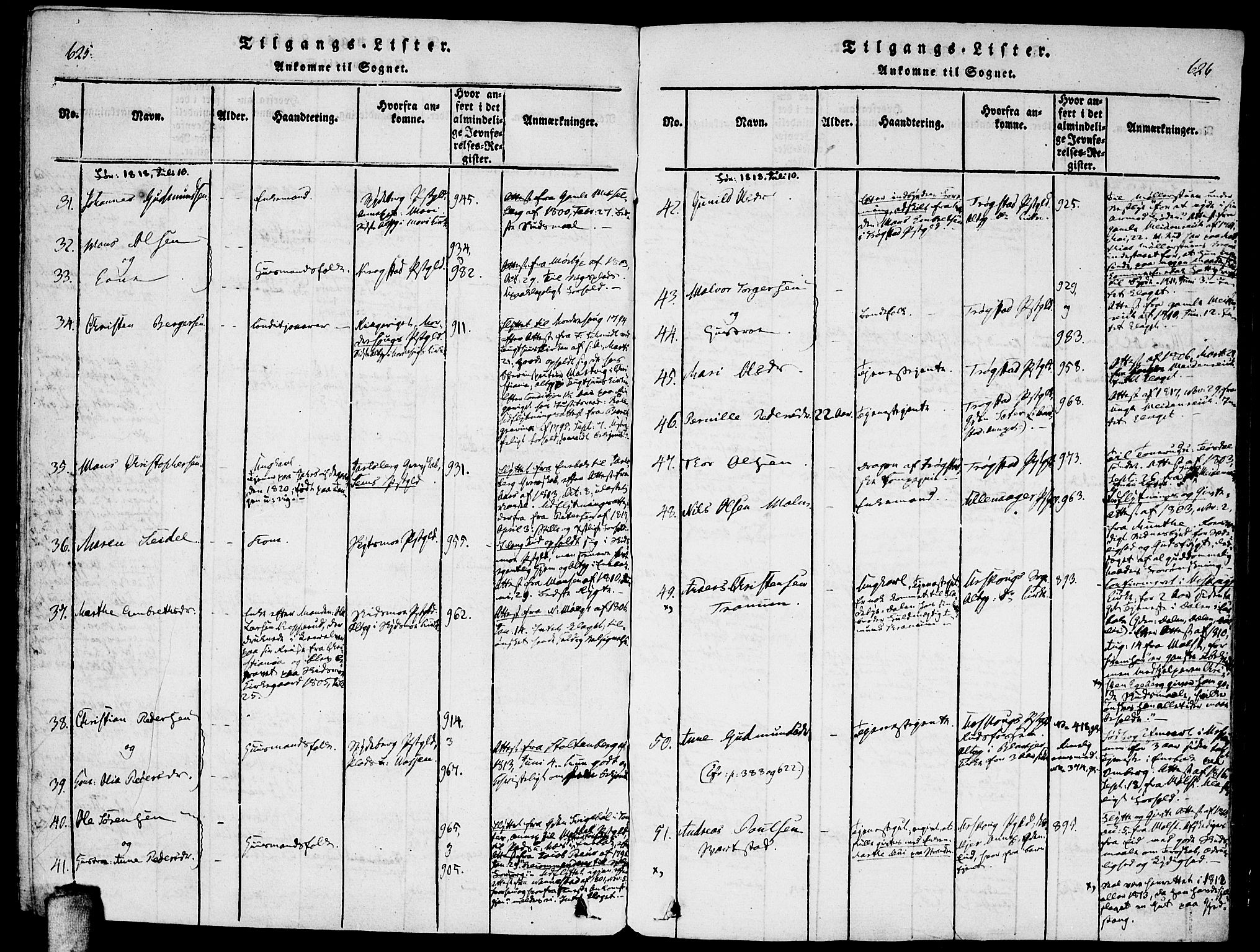 Enebakk prestekontor Kirkebøker, SAO/A-10171c/F/Fa/L0005: Parish register (official) no. I 5, 1790-1825, p. 625-626