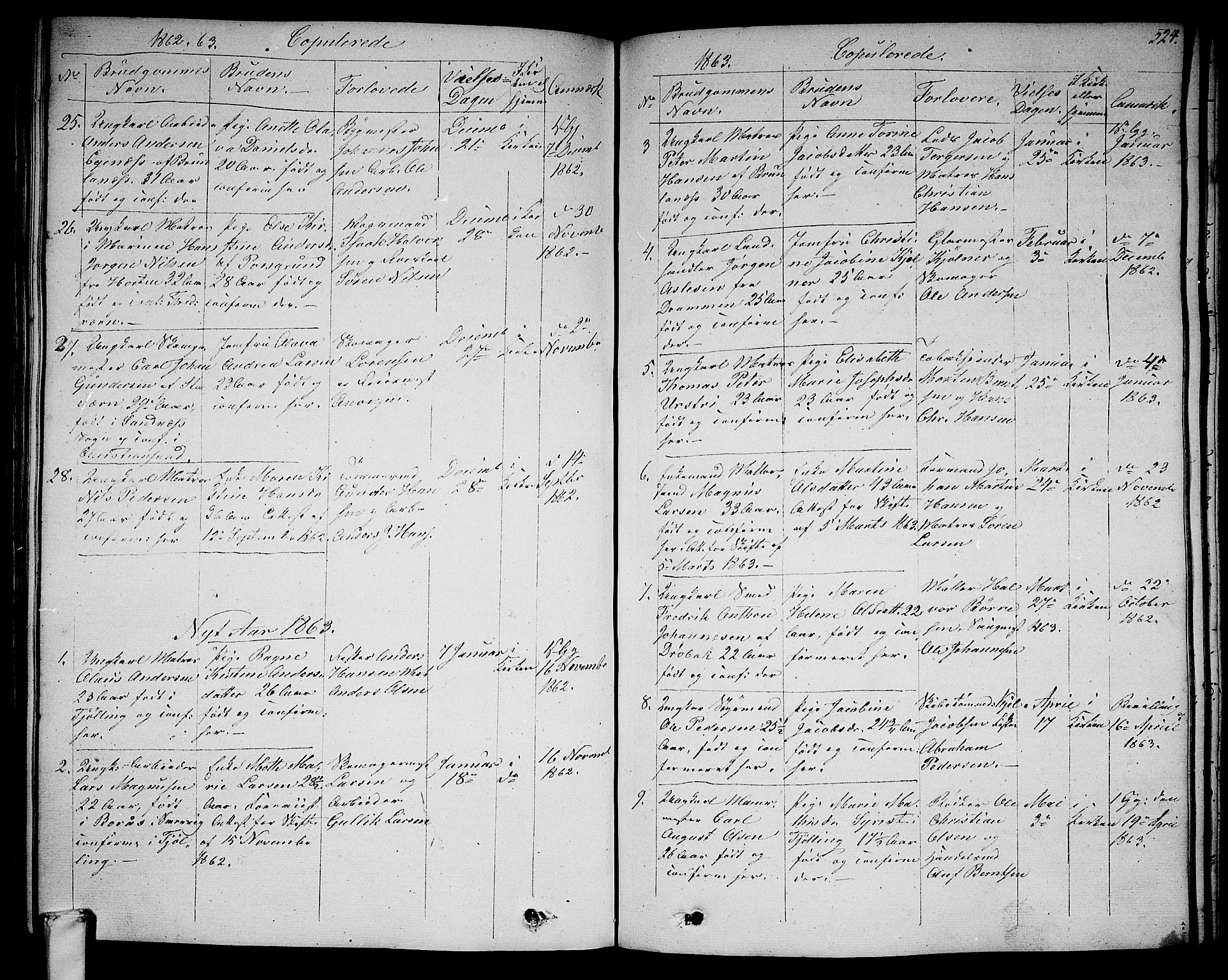Larvik kirkebøker, SAKO/A-352/G/Ga/L0003b: Parish register (copy) no. I 3B, 1830-1870, p. 524