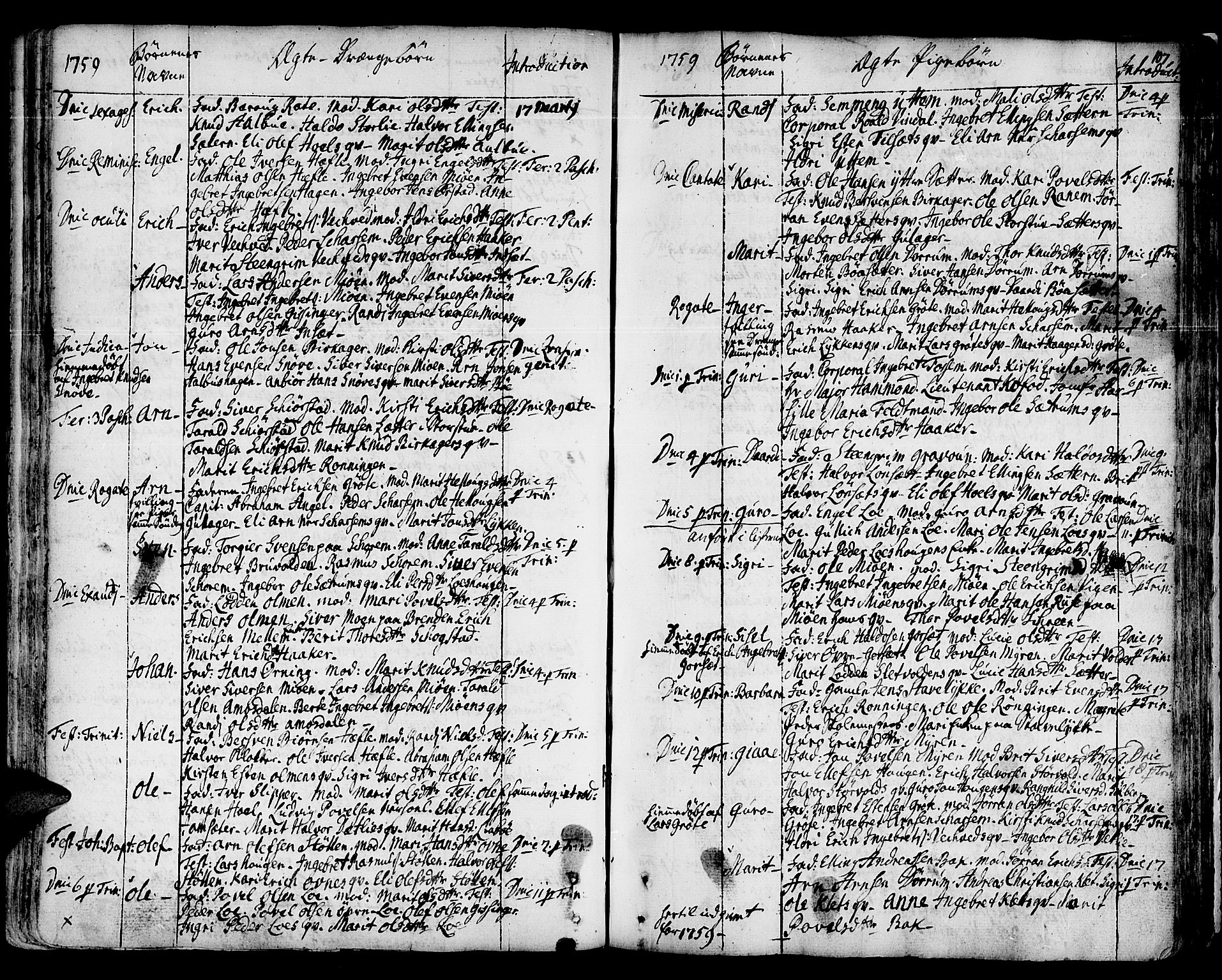 Ministerialprotokoller, klokkerbøker og fødselsregistre - Sør-Trøndelag, SAT/A-1456/678/L0891: Parish register (official) no. 678A01, 1739-1780, p. 107