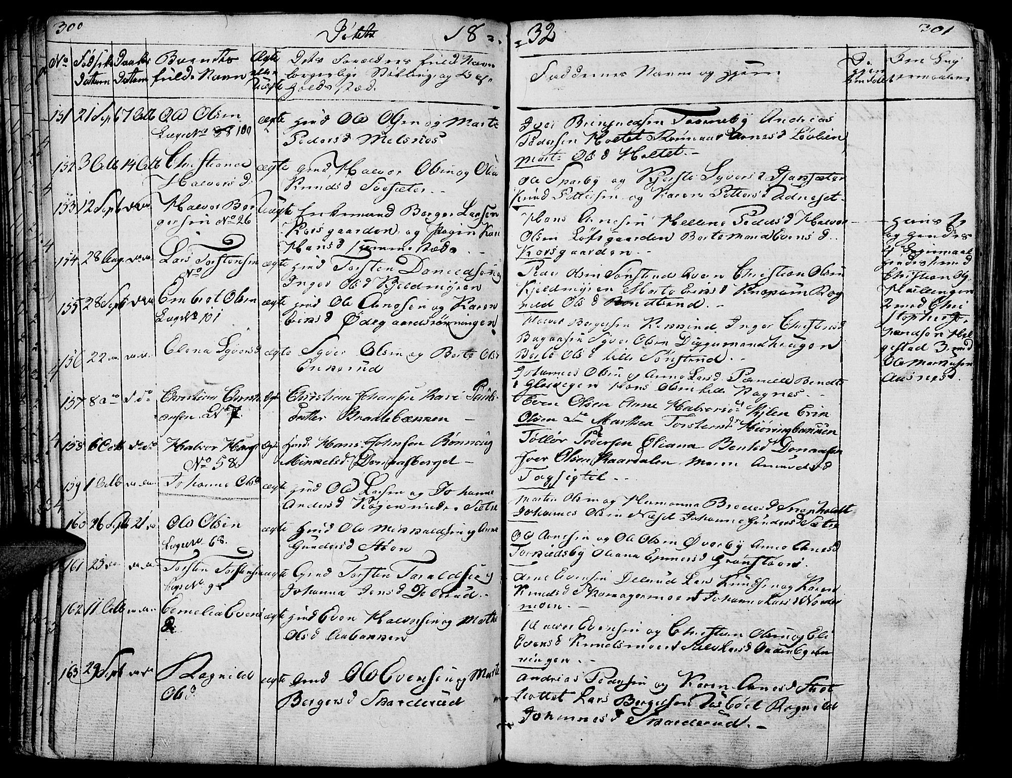 Hof prestekontor, AV/SAH-PREST-038/H/Ha/Haa/L0006: Parish register (official) no. 6, 1822-1841, p. 300-301