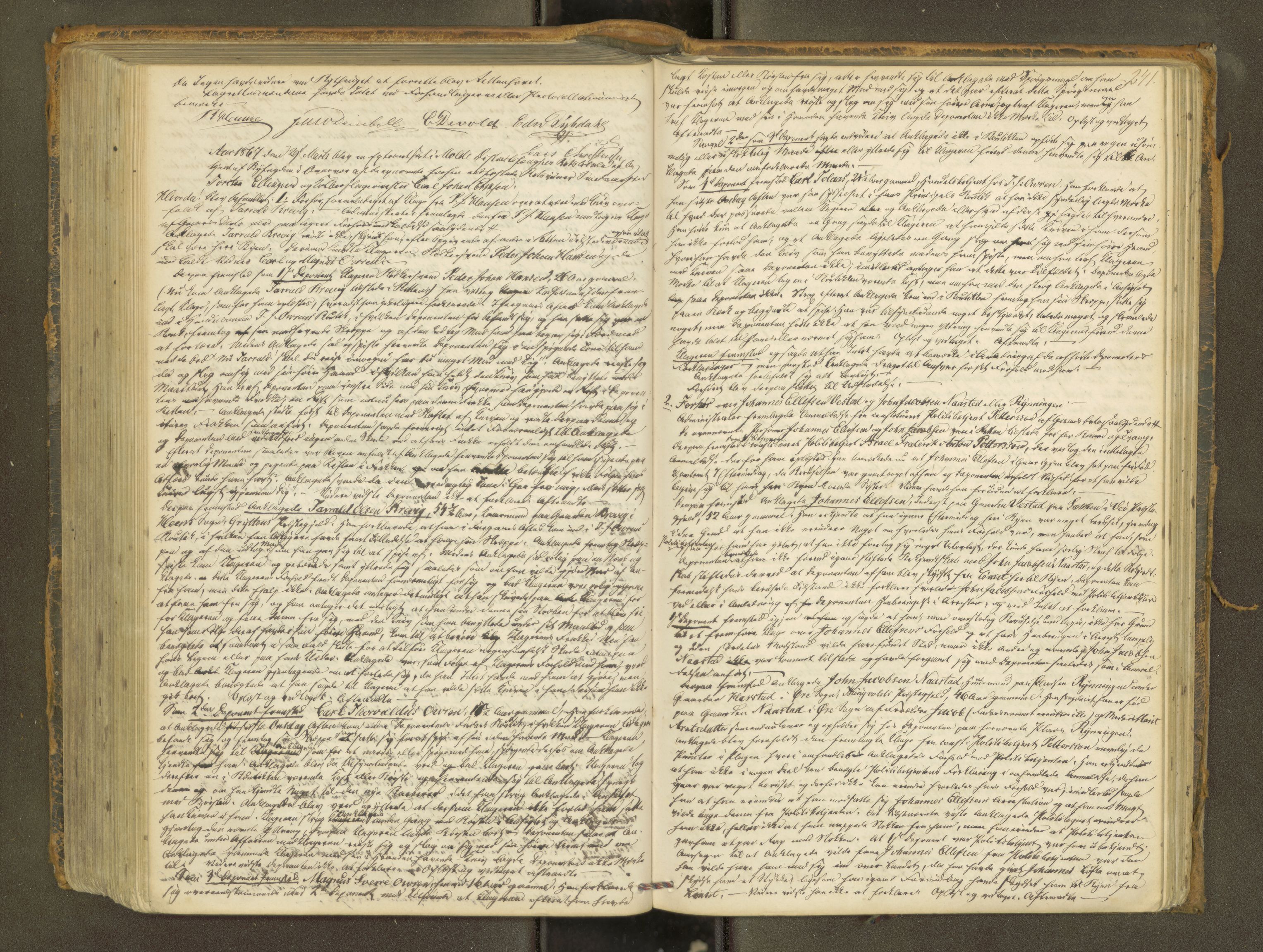 Molde byfogd, AV/SAT-A-0025/1/1A/L0010: Justisprotokoll, 1863-1869, p. 240b-241a