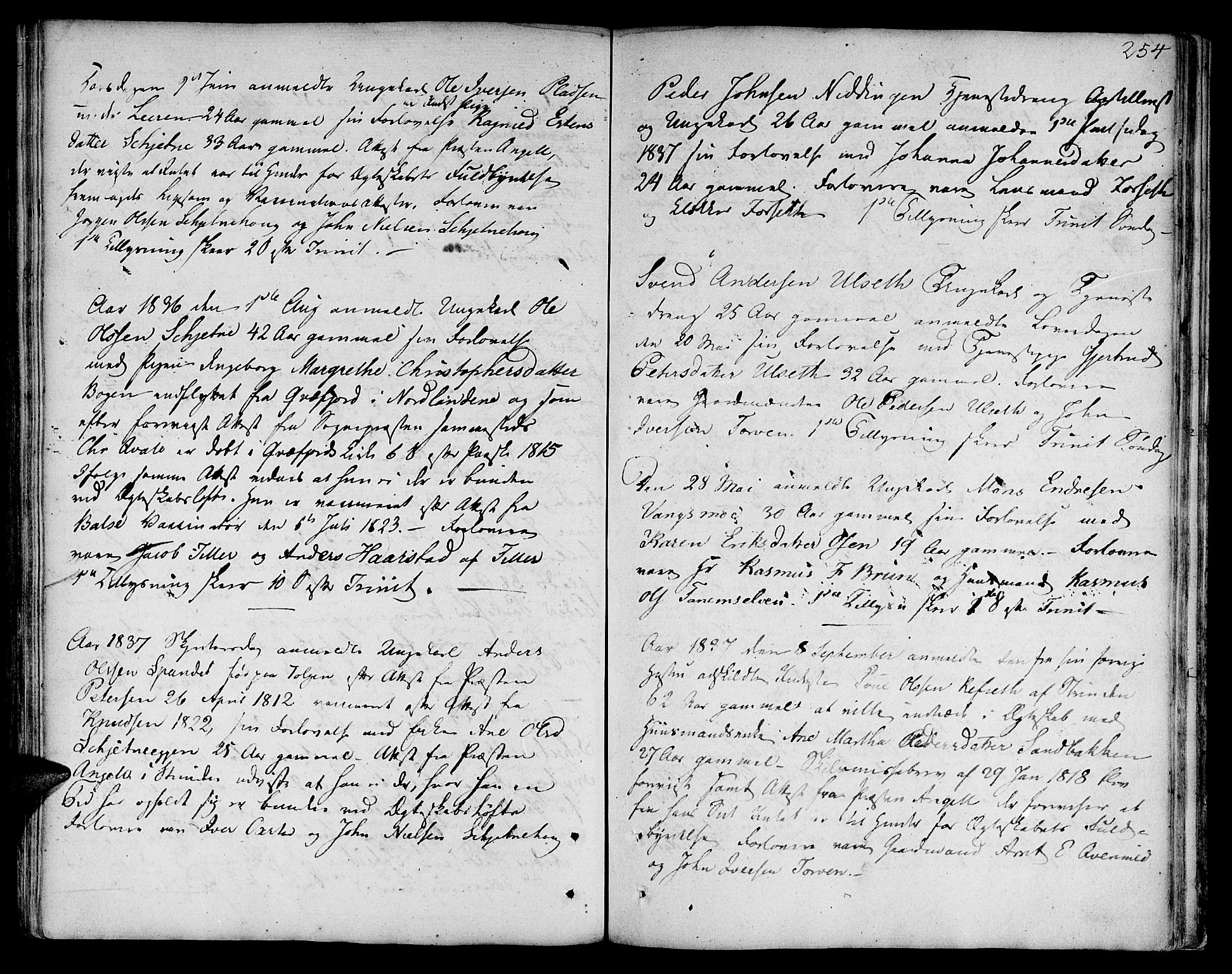 Ministerialprotokoller, klokkerbøker og fødselsregistre - Sør-Trøndelag, SAT/A-1456/618/L0438: Parish register (official) no. 618A03, 1783-1815, p. 254