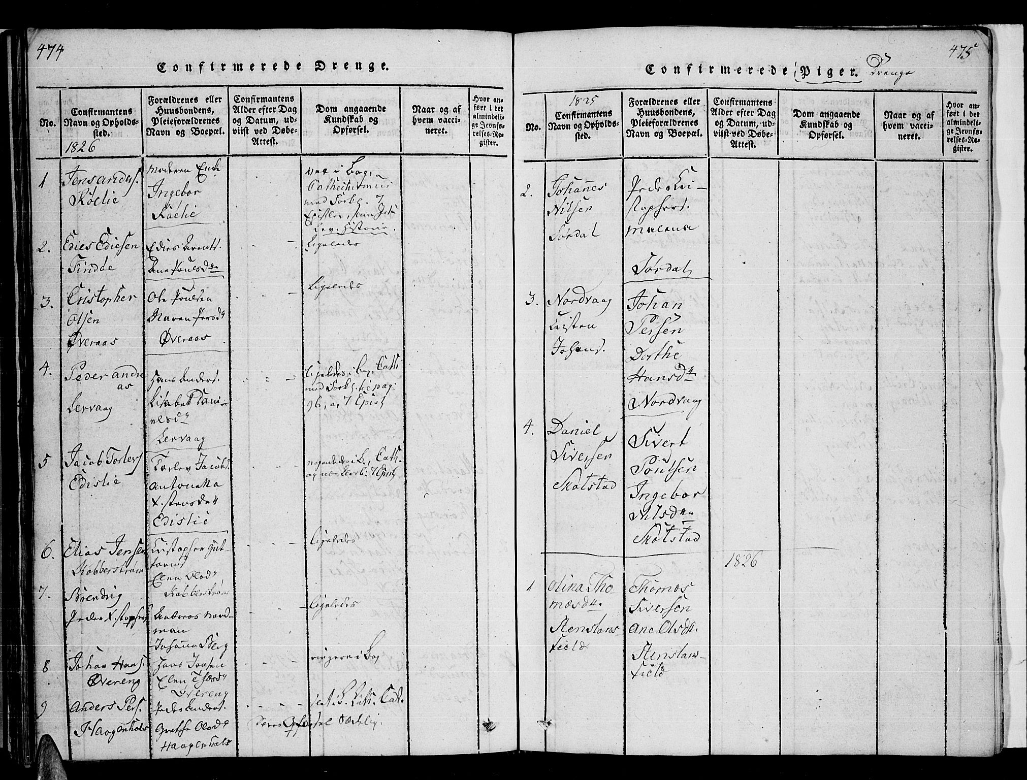 Ministerialprotokoller, klokkerbøker og fødselsregistre - Nordland, AV/SAT-A-1459/859/L0855: Parish register (copy) no. 859C01, 1821-1839, p. 474-475