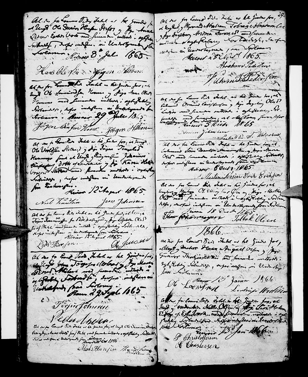 Risør sokneprestkontor, SAK/1111-0035/F/Fb/L0003: Parish register (copy) no. B 3 /1, 1812-1874, p. 29